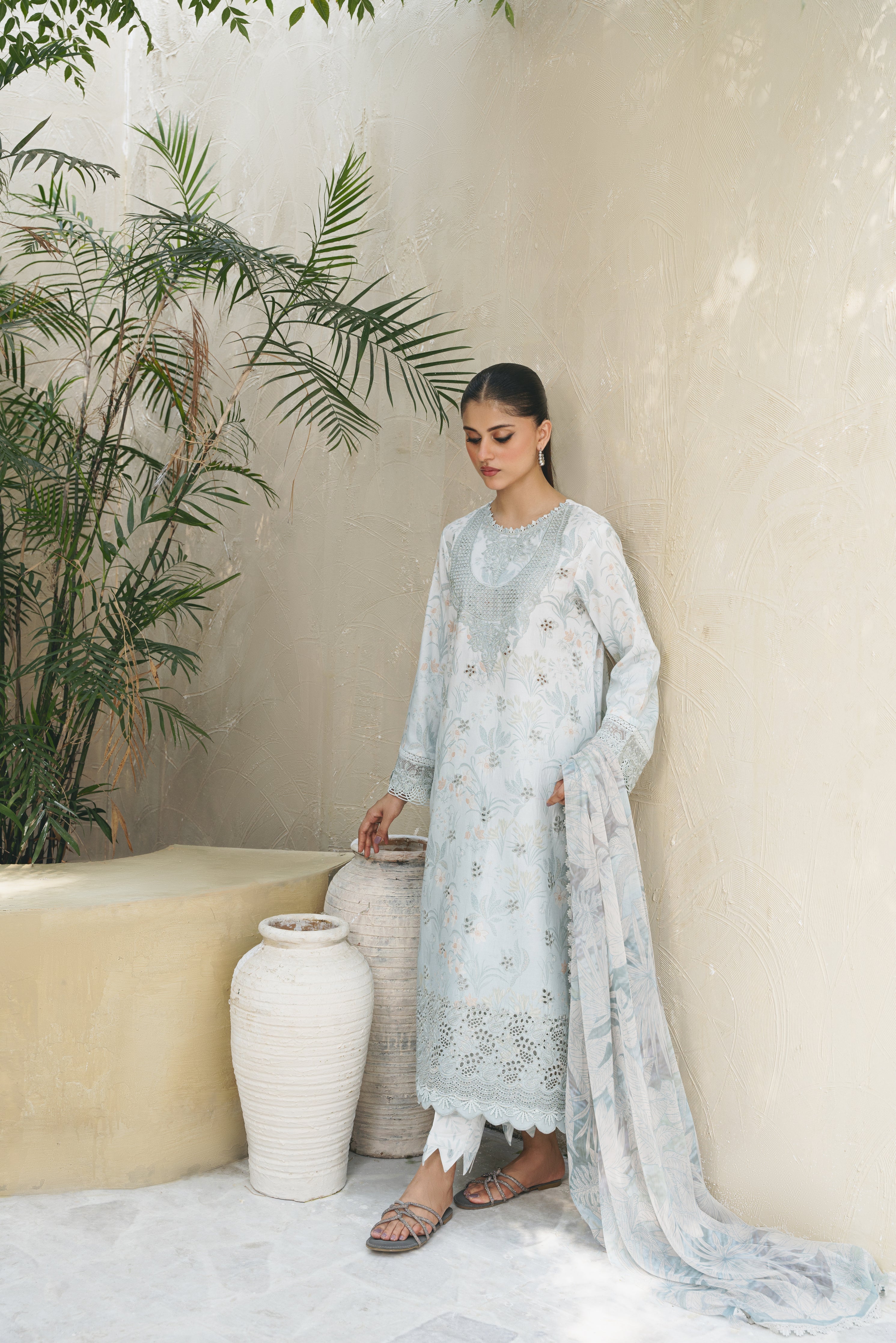 DILARA (AF-04) Chiffon Pakistani Summer Dresses - aabyaan - 1