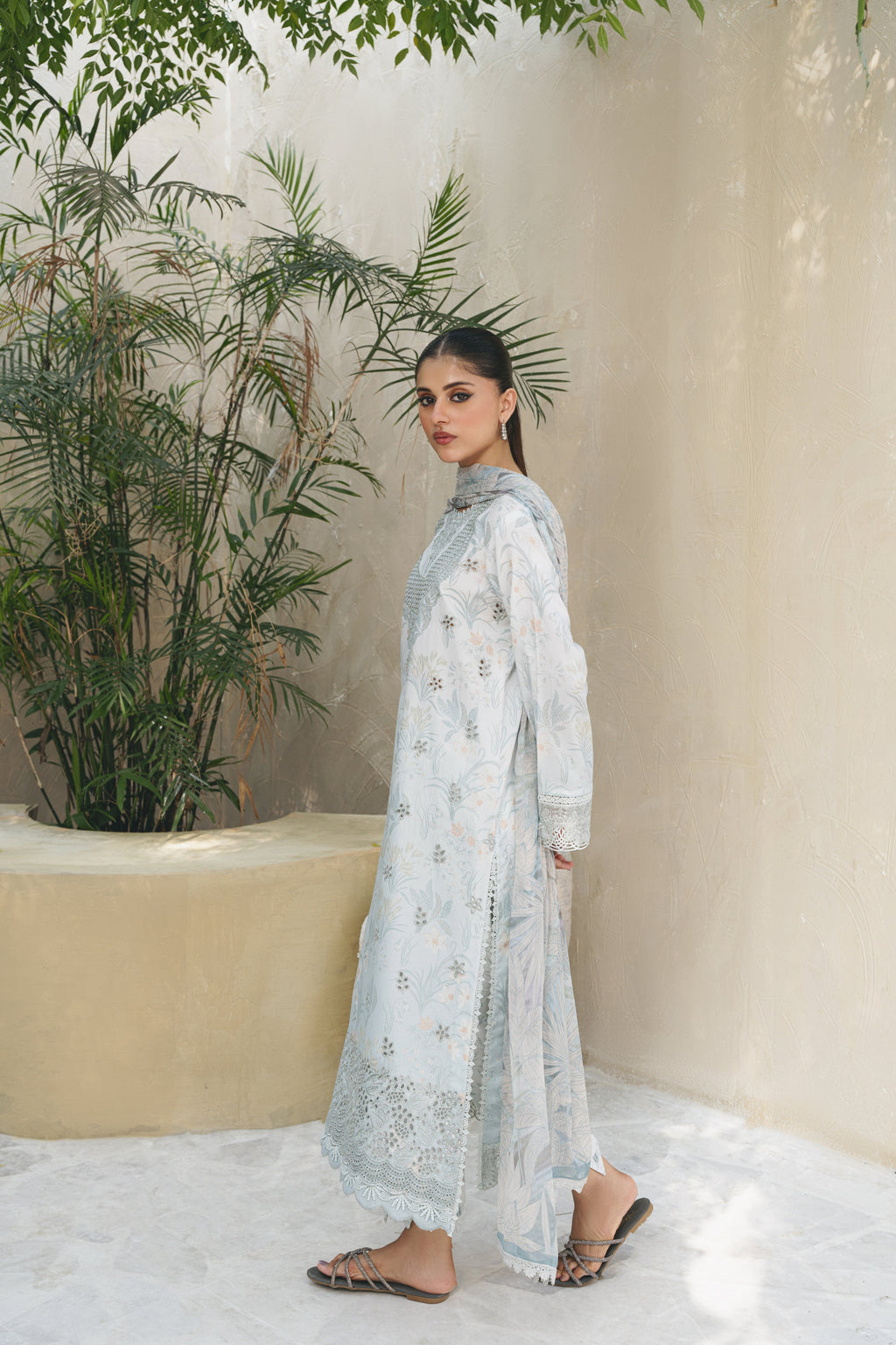 DILARA (AF-04) Chiffon Pakistani Summer Dresses - aabyaan - 5