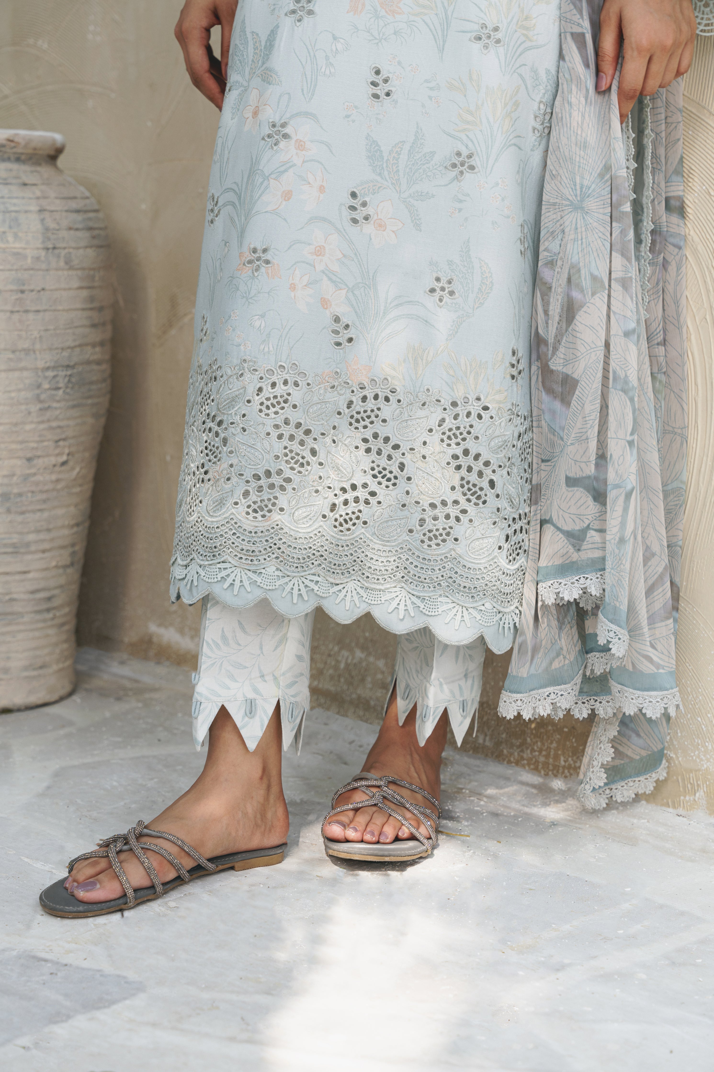 DILARA (AF-04) Chiffon Pakistani Summer Dresses - aabyaan - 4