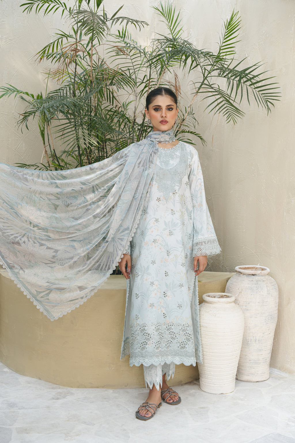 DILARA (AF-04) Chiffon Pakistani Summer Dresses - aabyaan - 6