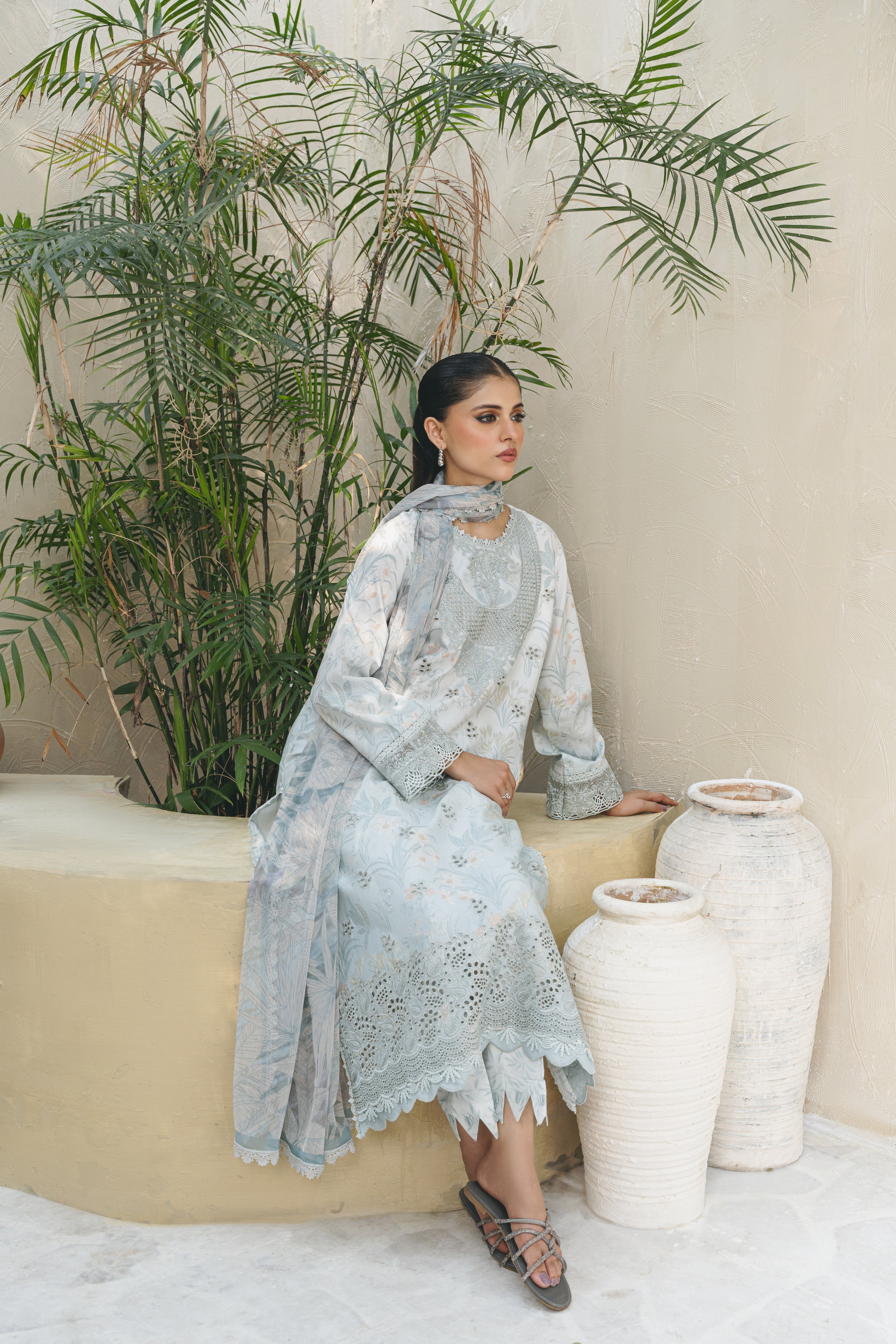 DILARA (AF-04) Chiffon Pakistani Summer Dresses - aabyaan - 7