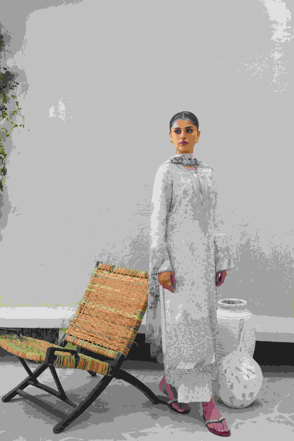 LINA (AF-02) Chiffon Pakistani Summer Dresses - aabyaan - 5
