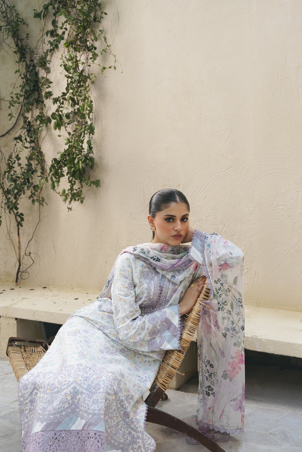 LINA (AF-02) Chiffon Pakistani Summer Dresses - aabyaan - 4