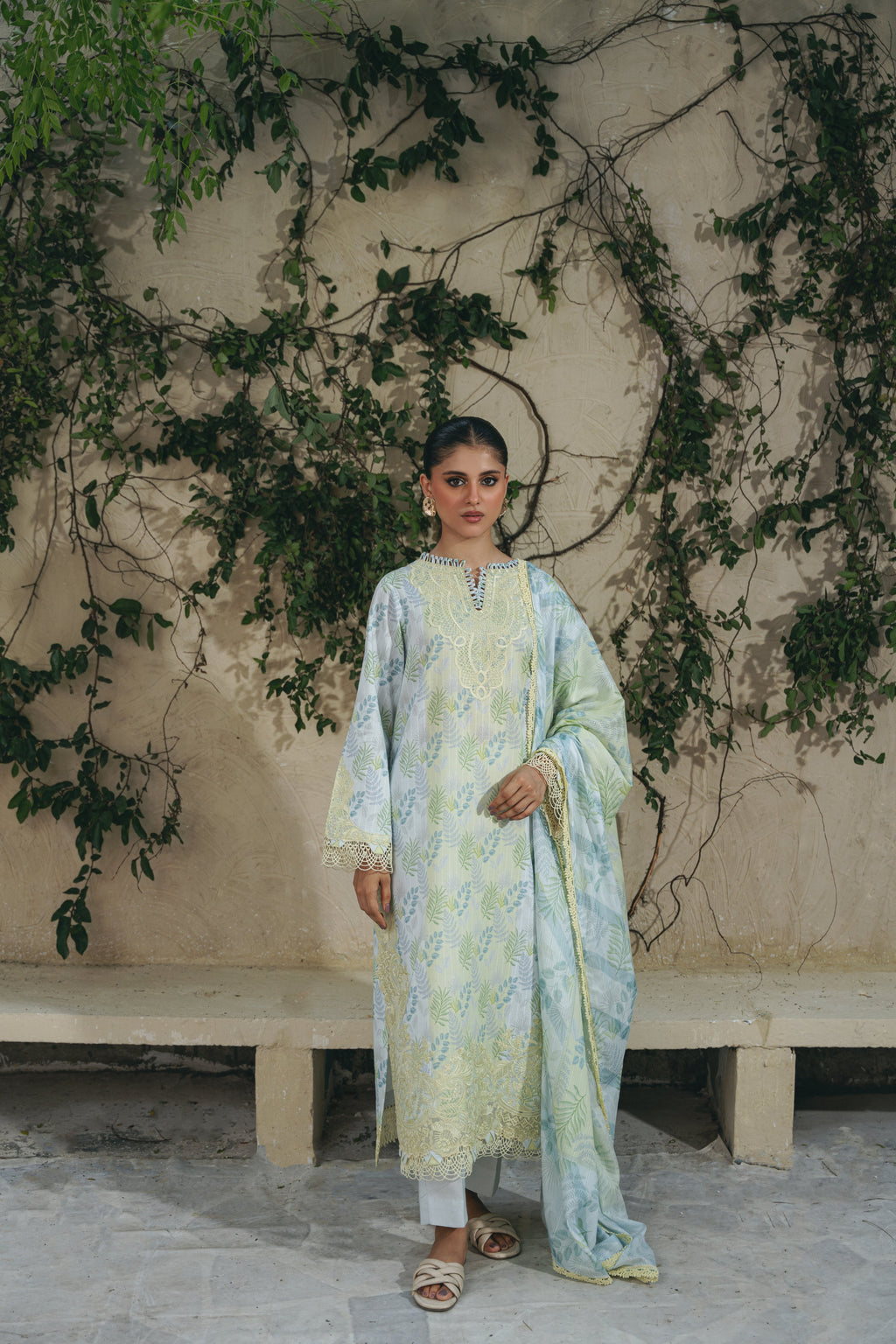 MAYA (AF-08) Jacquard Pakistani Summer Dresses - aabyaan - 1