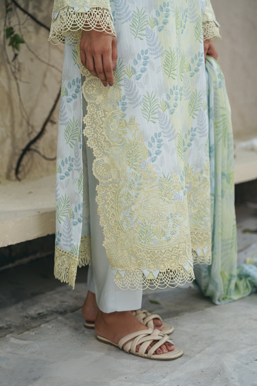 MAYA (AF-08) Jacquard Pakistani Summer Dresses - aabyaan - 4