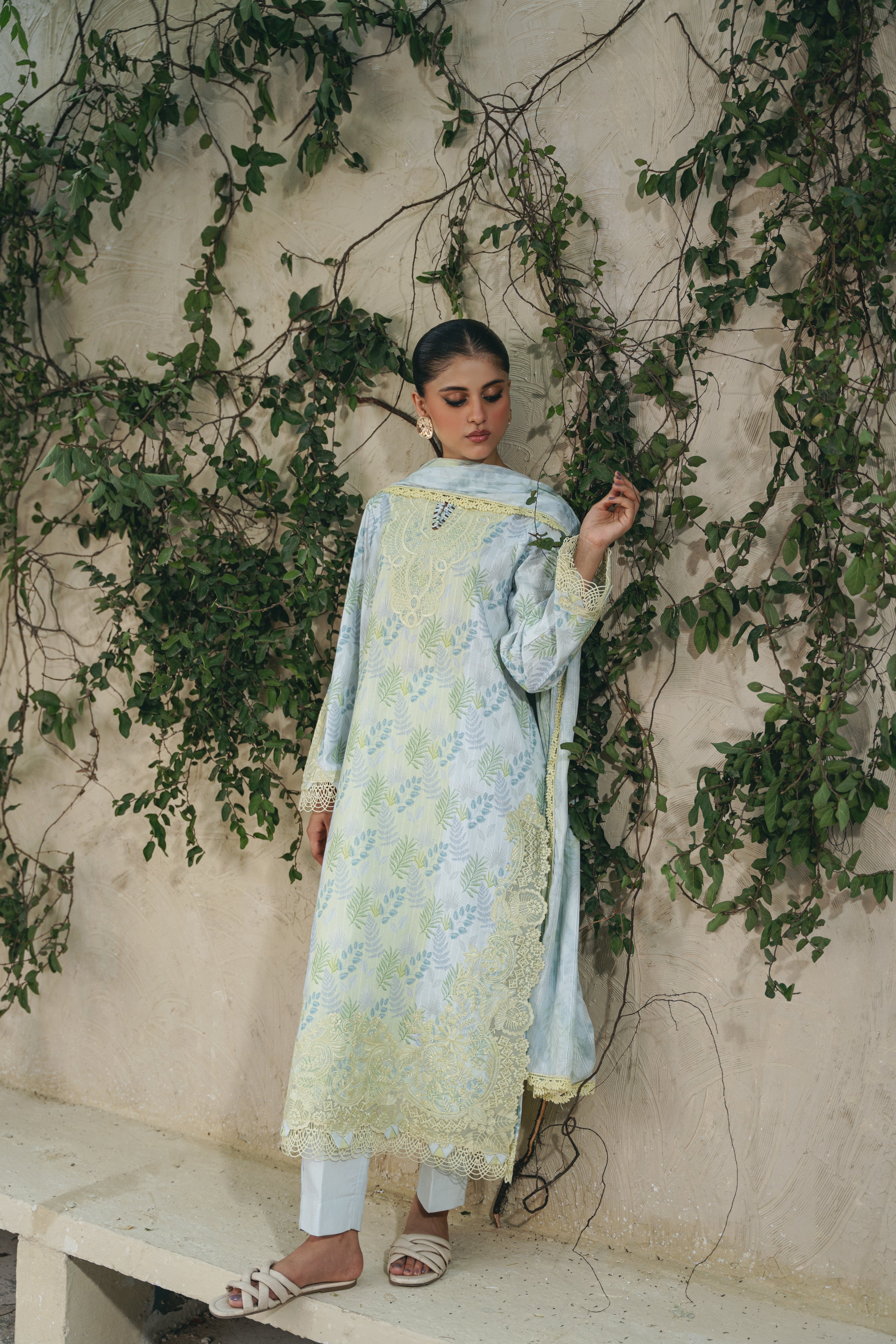 MAYA (AF-08) Jacquard Pakistani Summer Dresses - aabyaan - 6