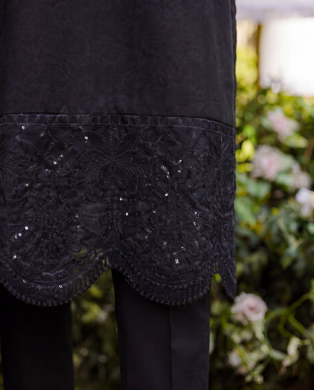 Daffodil Black Premium Fabric Pakistani Summer Dresses - Sahiba-clothing - 6