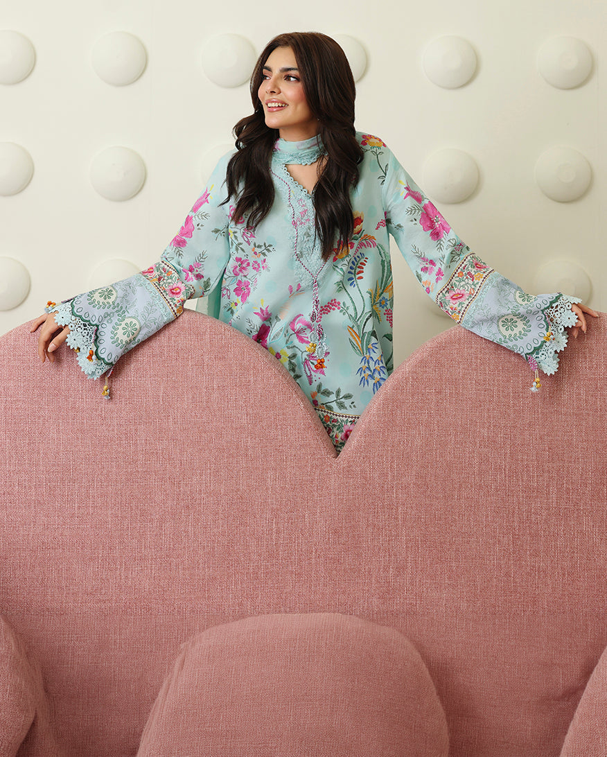 Delft Bloom Organza Women Clothing - Roheenaz - 4