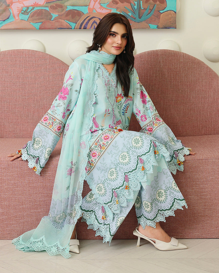 Delft Bloom Organza Women Clothing - Roheenaz - 3