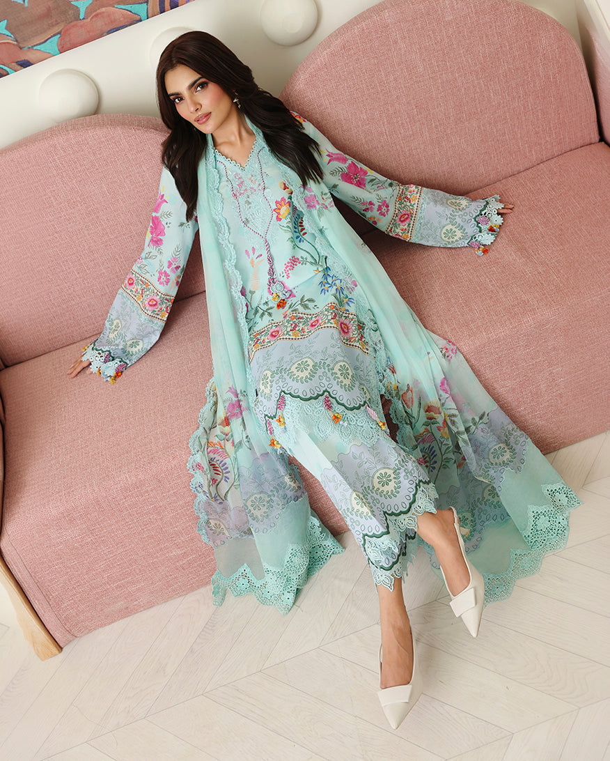 Delft Bloom Organza Women Clothing - Roheenaz - 5