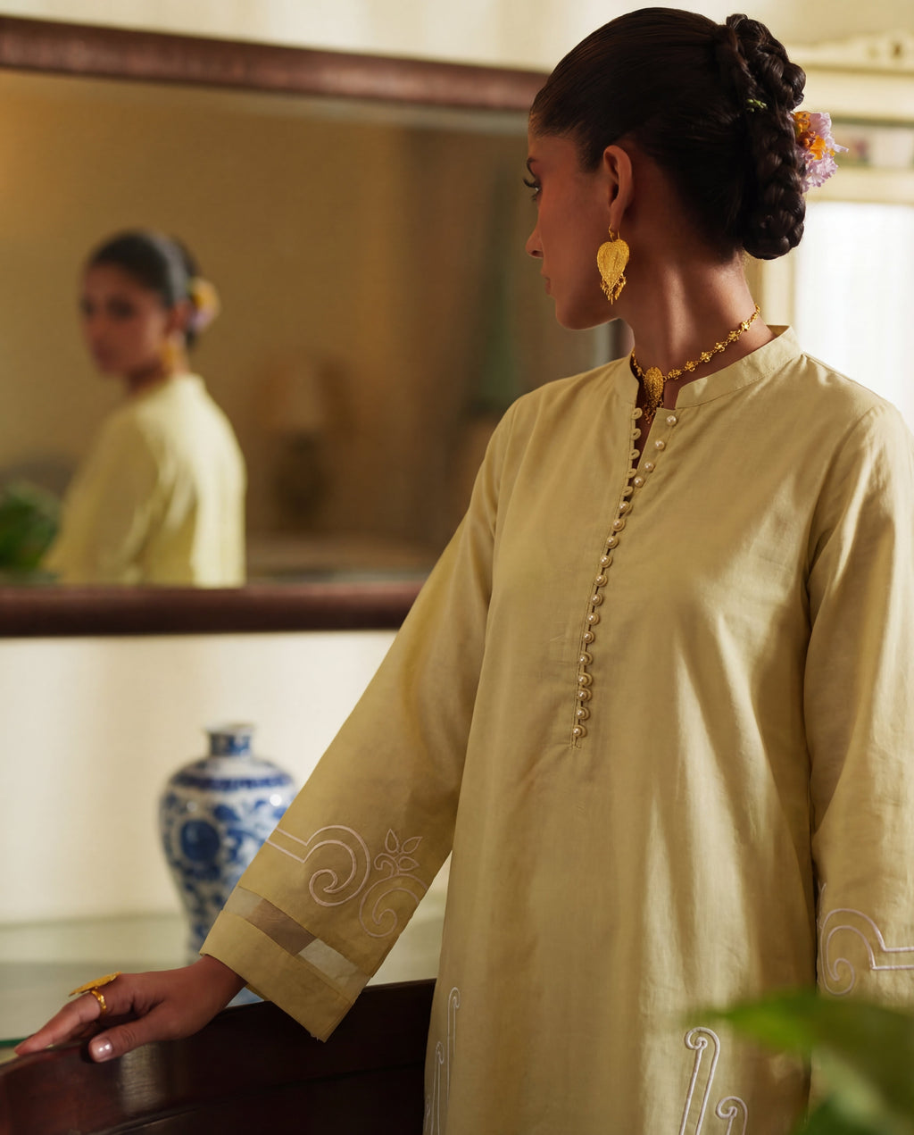 Desire Lemon Premium Fabric Pakistani Summer Dresses - Sahiba-clothing - 6
