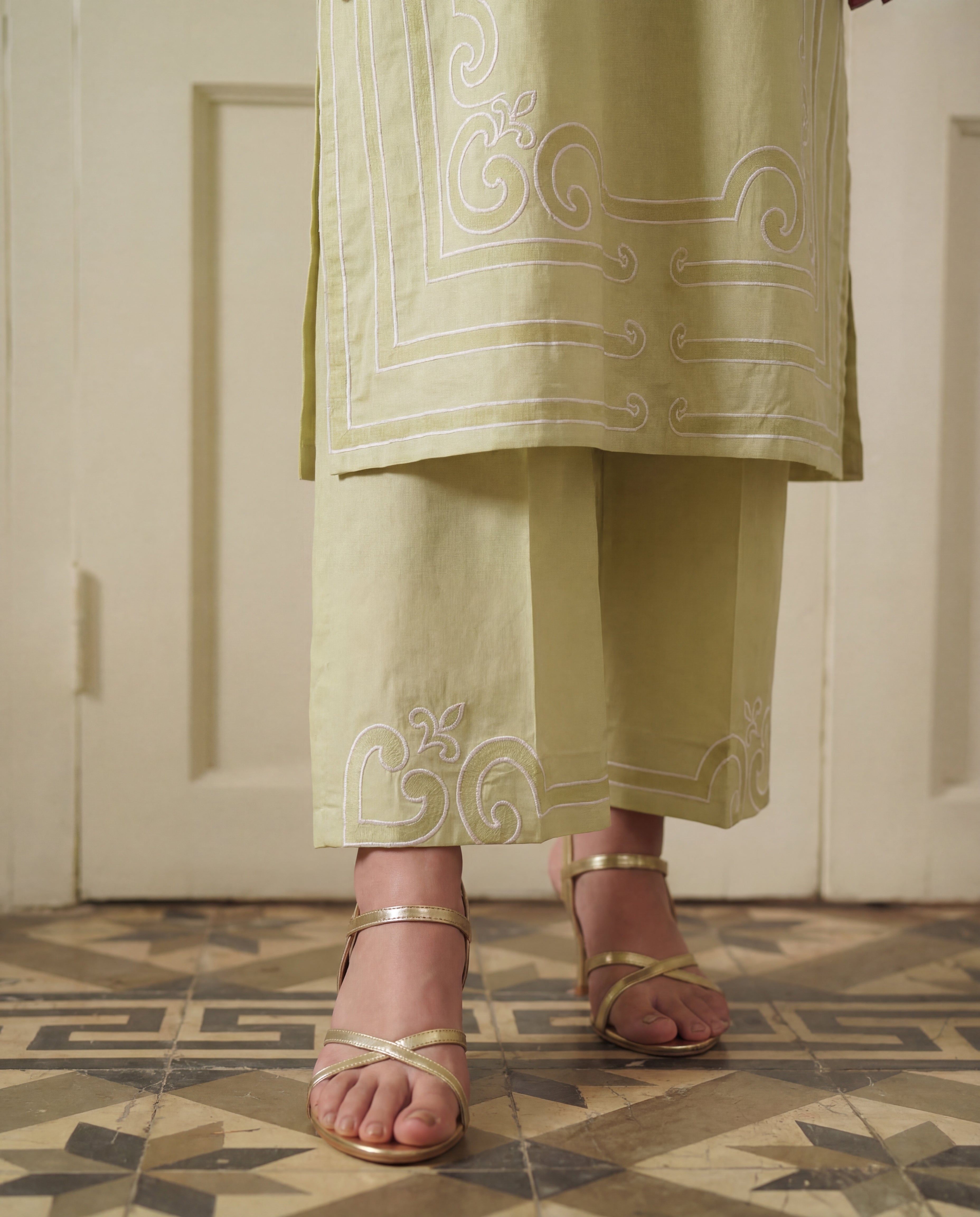 Desire Lemon Premium Fabric Pakistani Summer Dresses - Sahiba-clothing - 5