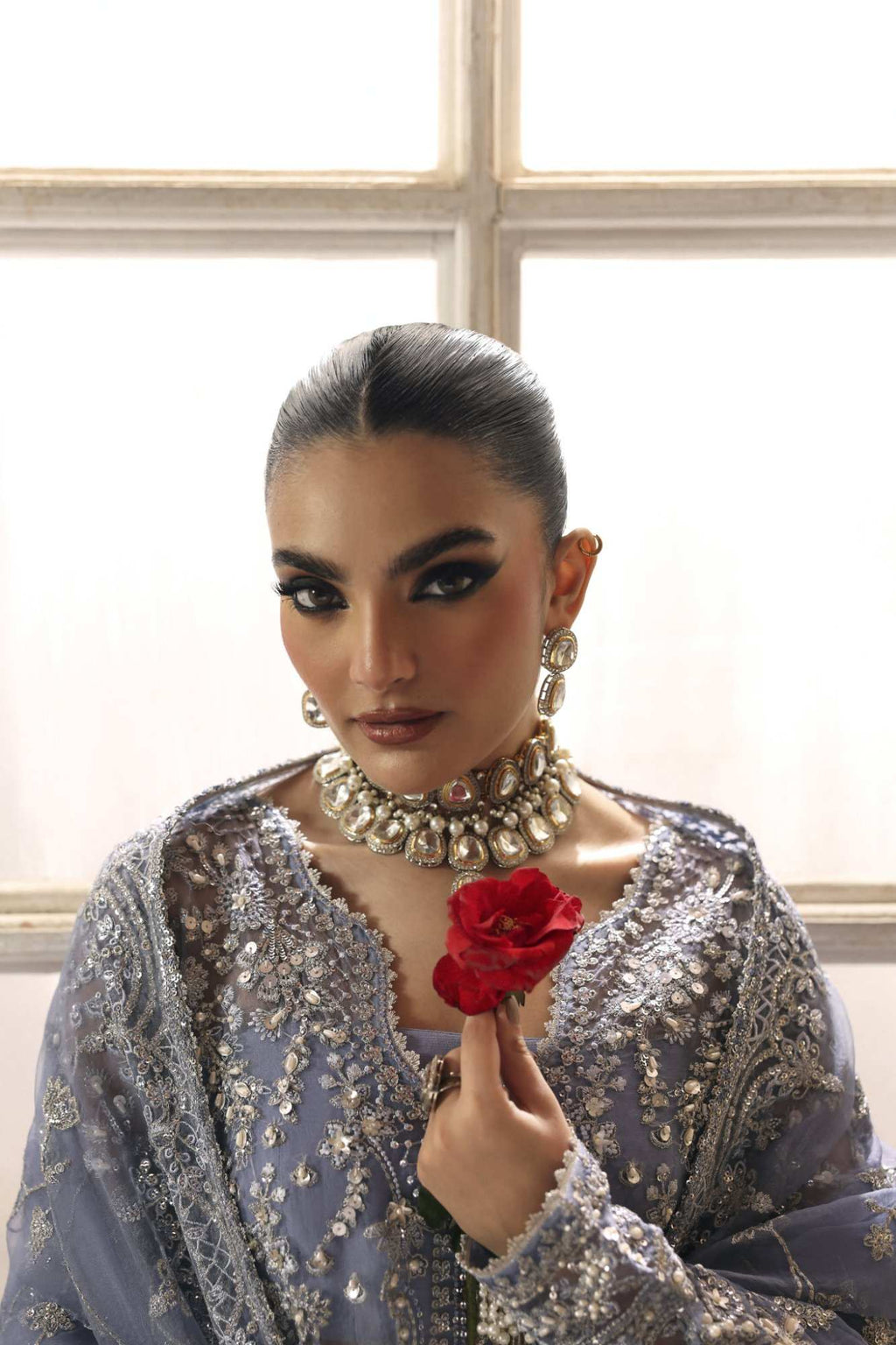 Diana Raw Silk Pakistani Formal Dresses - Zyra - 3