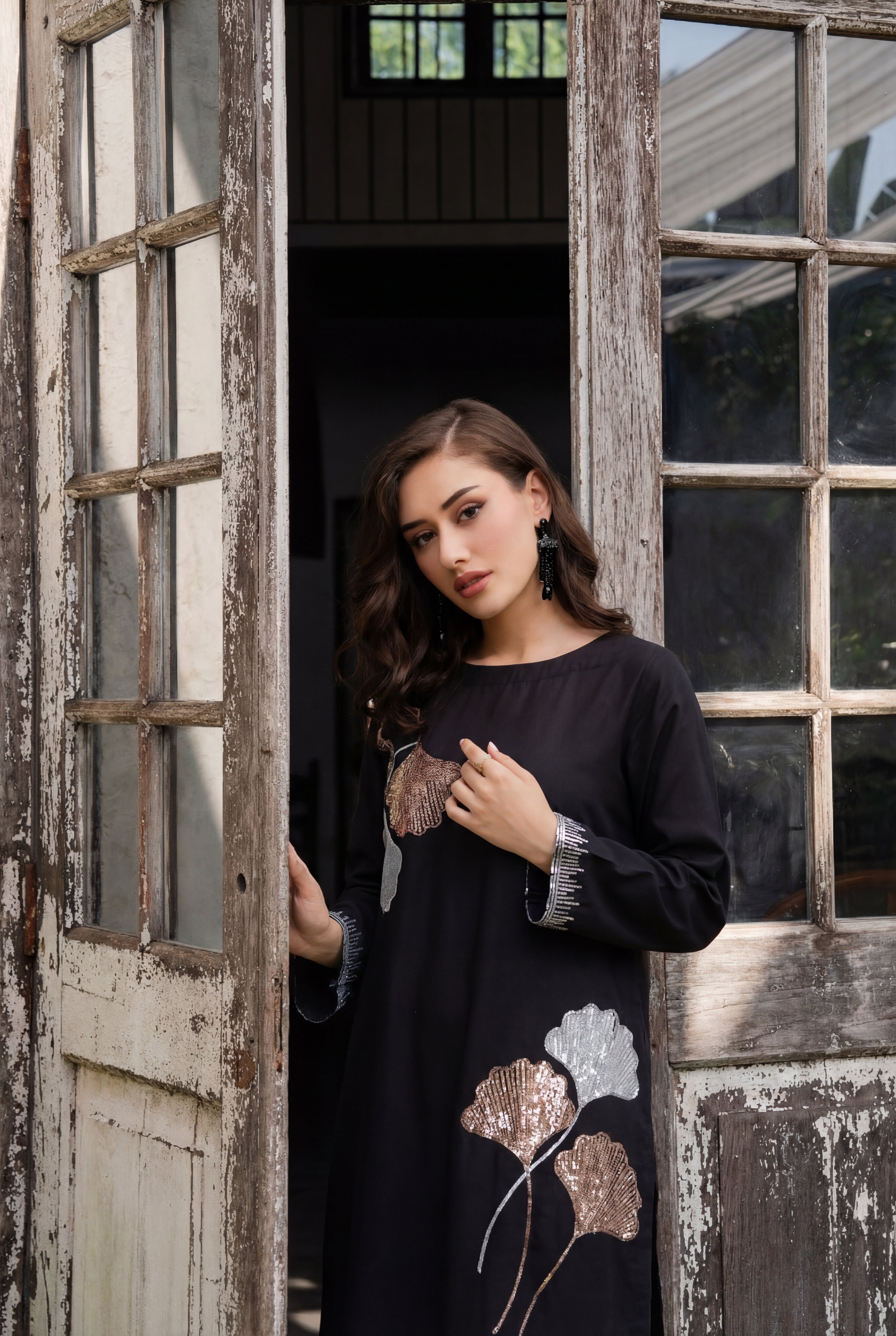Elegant Black Premium Fabric Pakistani Summer Dresses - Sahiba-clothing - 2