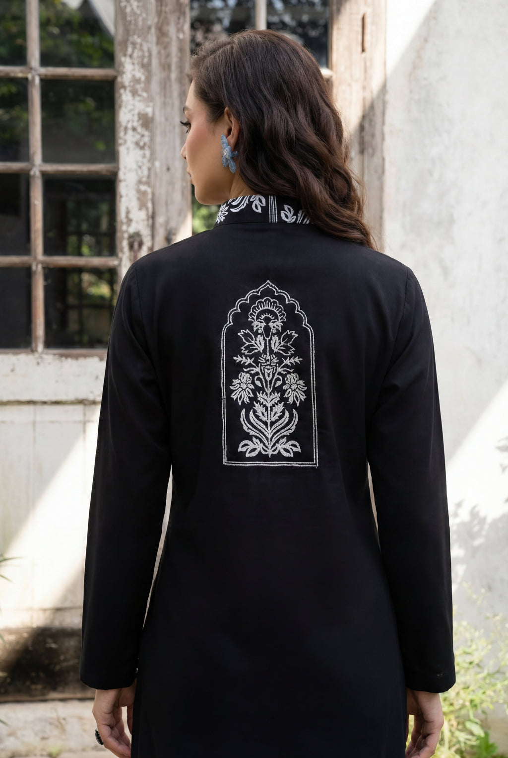 Evara Black Premium Fabric Pakistani Winter Dresses - Sahiba-clothing - 3