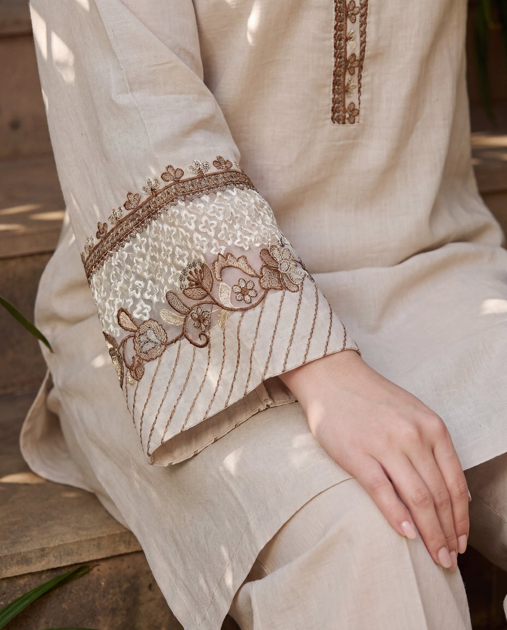 Evening Rose Premium Fabric Pakistani Summer Dresses - Sahiba-clothing - 3