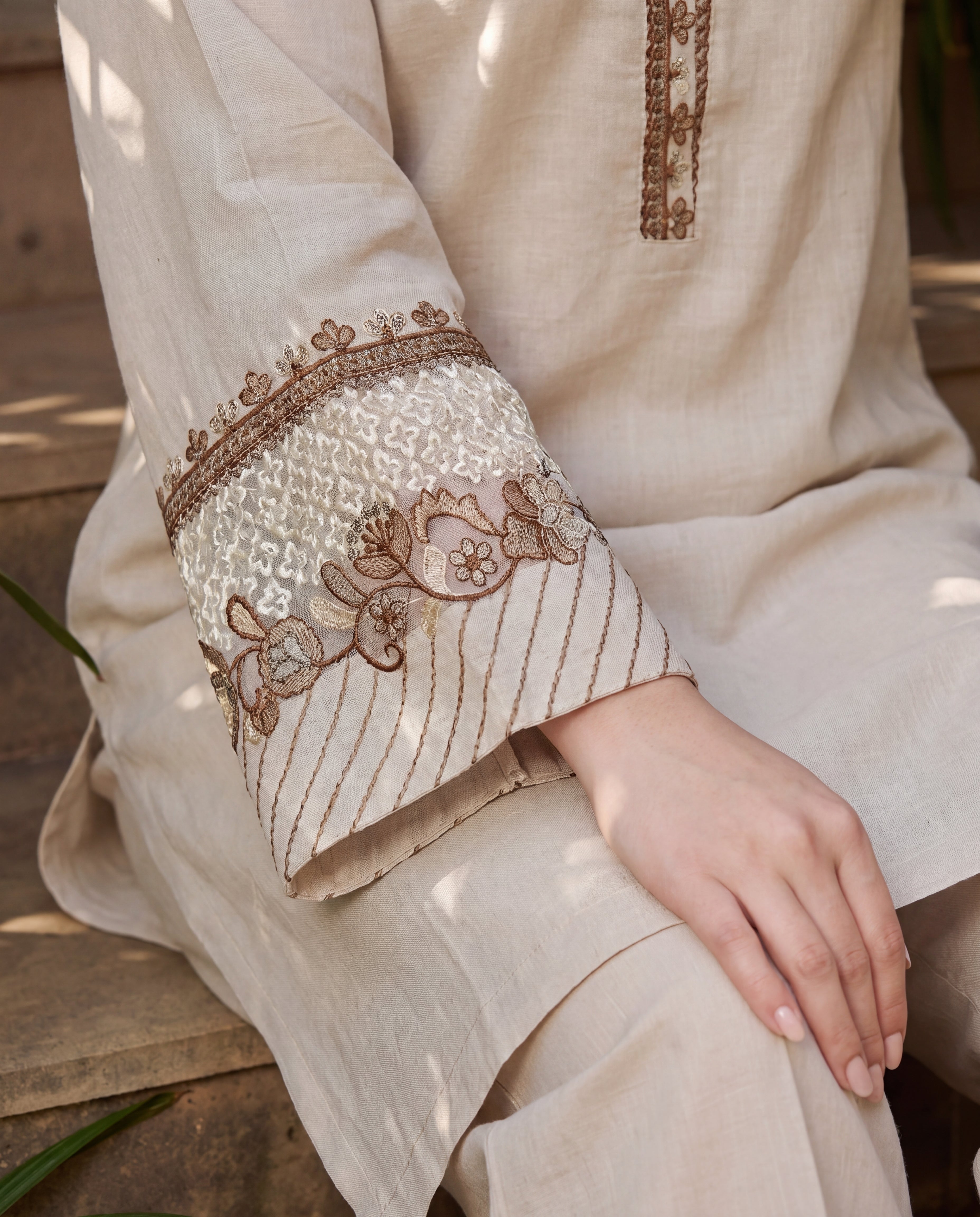 Evening Rose Premium Fabric Pakistani Summer Dresses - Sahiba-clothing - 3