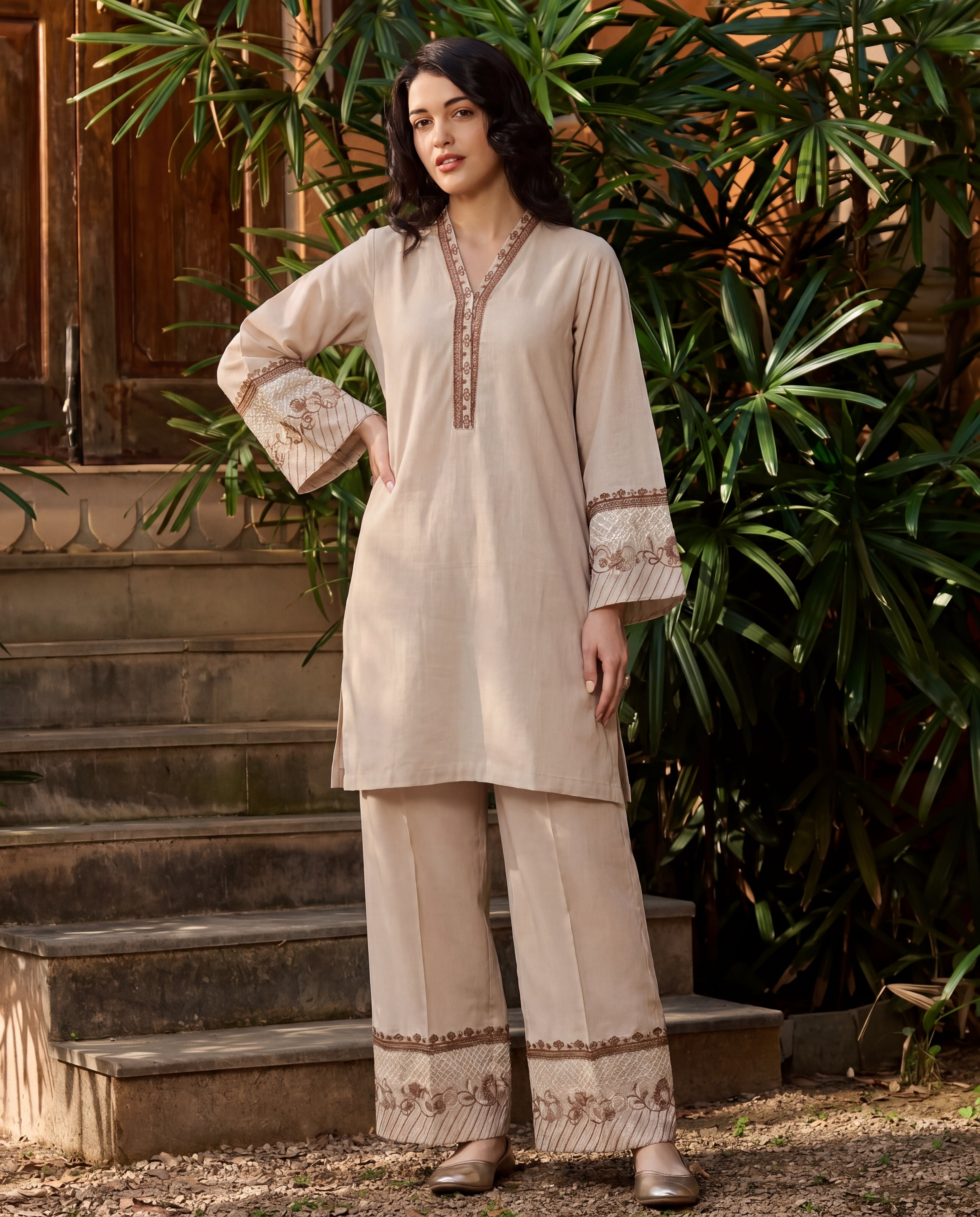 Evening Rose Premium Fabric Pakistani Summer Dresses - Sahiba-clothing - 1