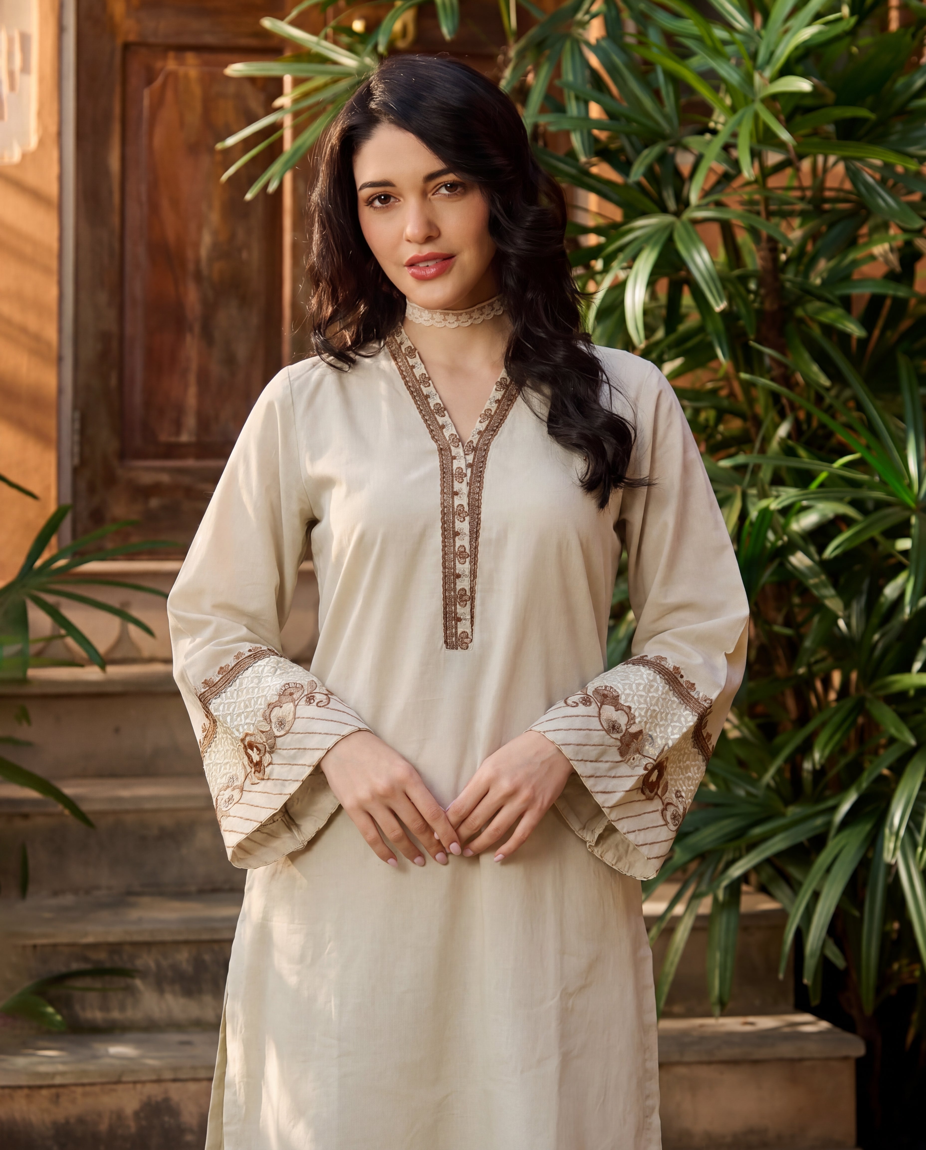 Evening Rose Premium Fabric Pakistani Summer Dresses - Sahiba-clothing - 2