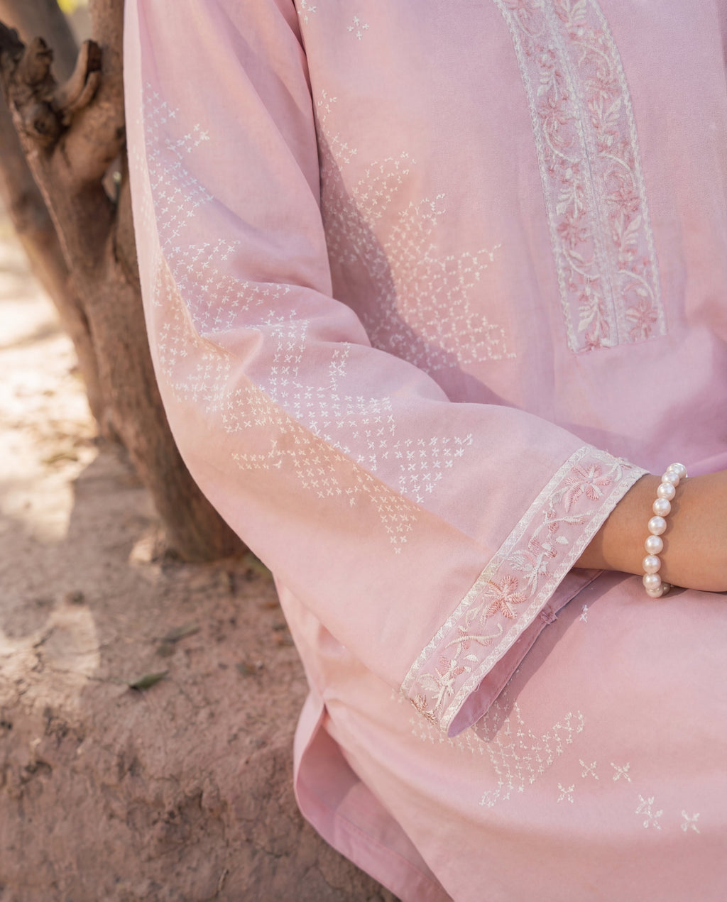 Fountain - Pink Premium Fabric Pakistani Summer Dresses - Sahiba-clothing - 5