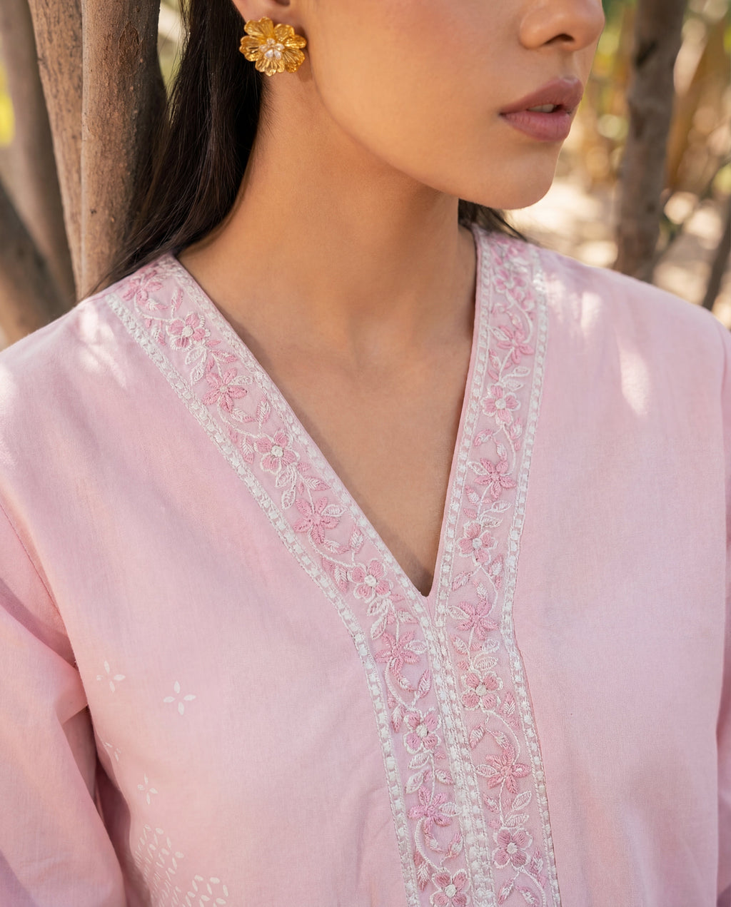 Fountain - Pink Premium Fabric Pakistani Summer Dresses - Sahiba-clothing - 4