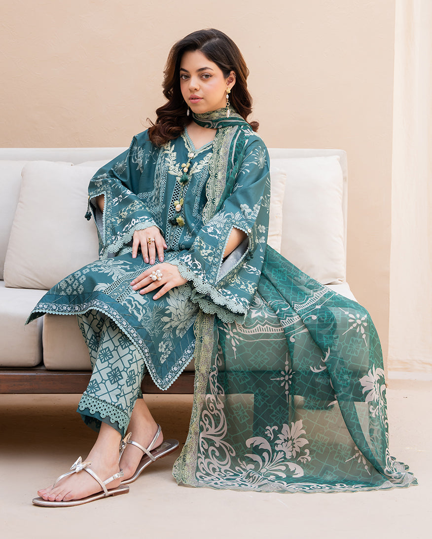 Gardenia Veil Organza Women Clothing - Roheenaz - 4
