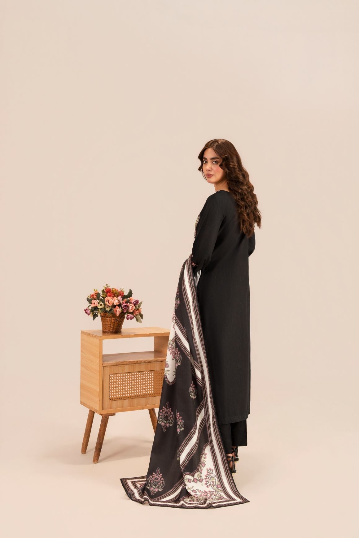 Roam Black Premium Fabric Pakistani Winter Dresses - Sahiba-clothing - 6