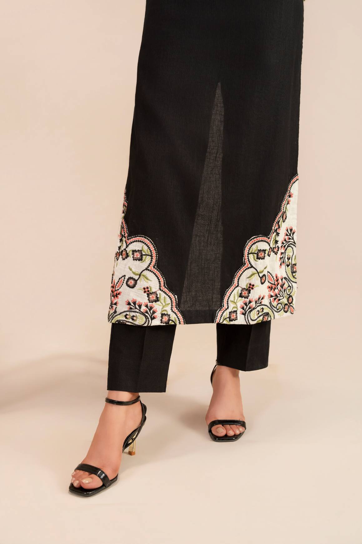 Roam Black Premium Fabric Pakistani Winter Dresses - Sahiba-clothing - 5