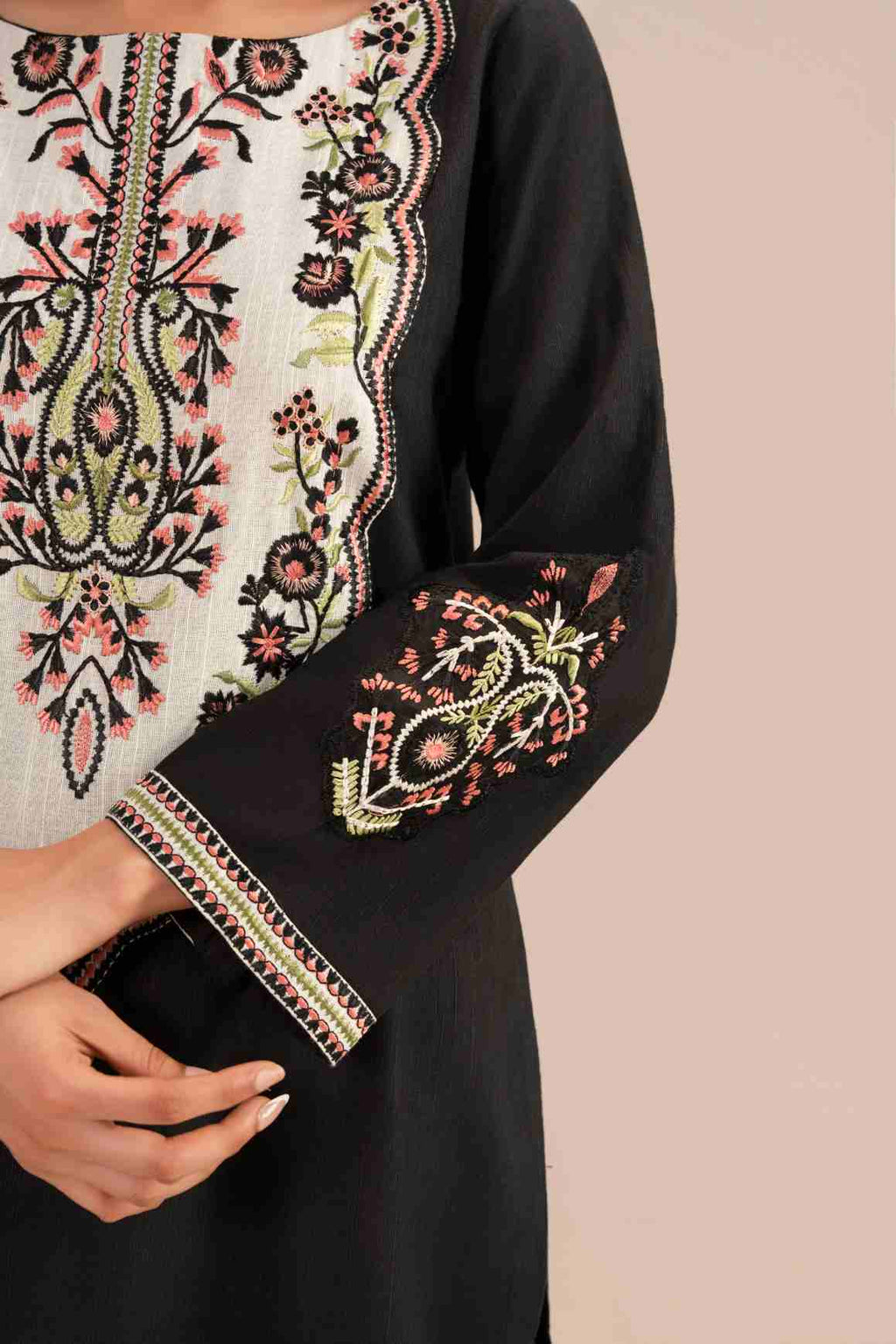 Roam Black Premium Fabric Pakistani Winter Dresses - Sahiba-clothing - 4