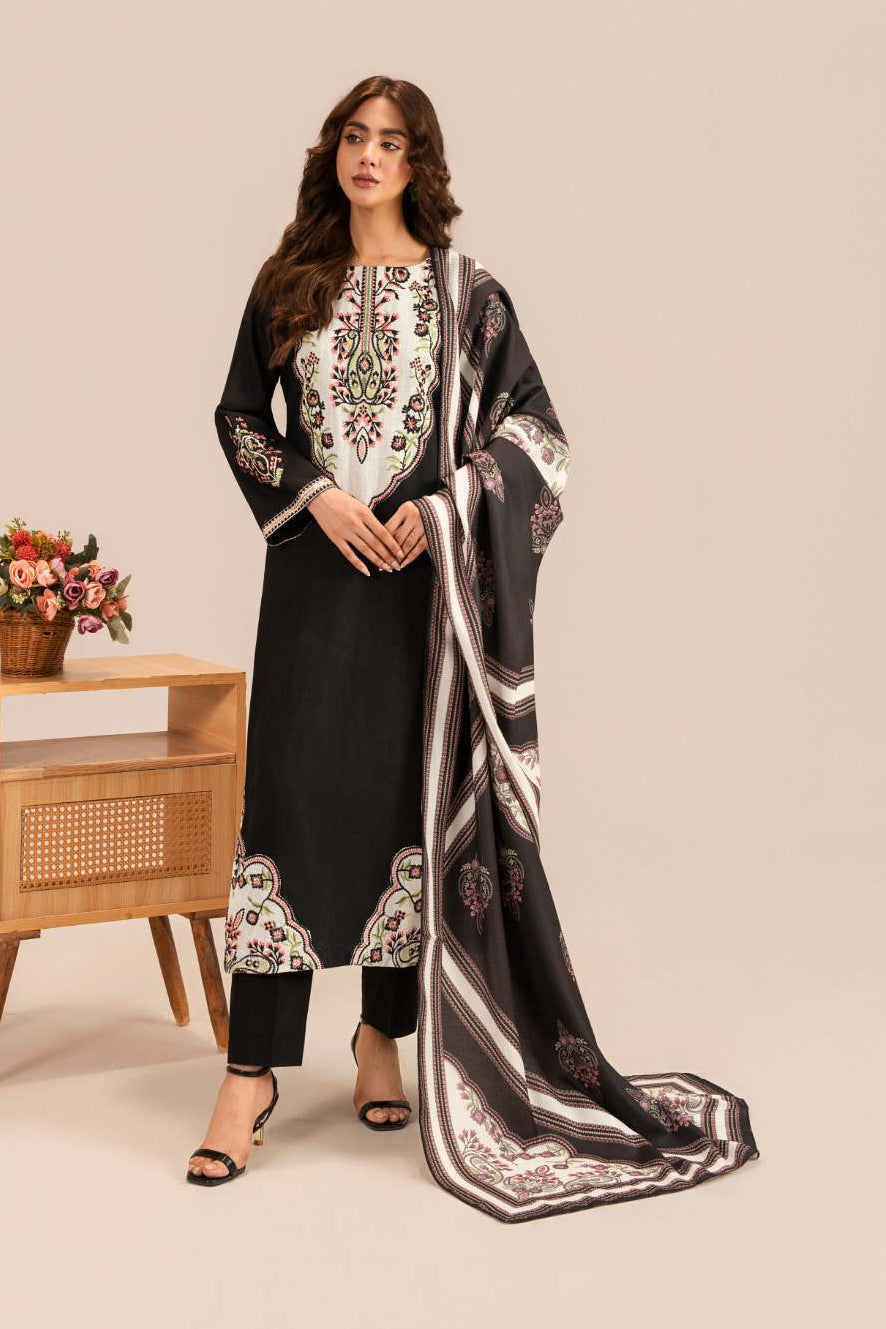 Roam Black Premium Fabric Pakistani Winter Dresses - Sahiba-clothing - 1