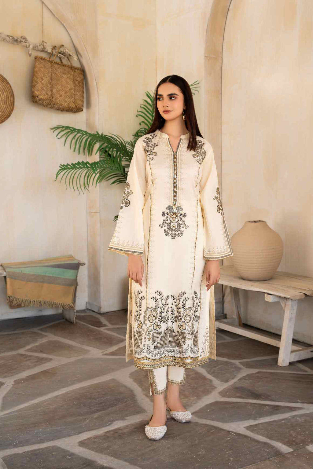 Cottage Premium Fabric Pakistani Summer Dresses - Sahiba-clothing - 1