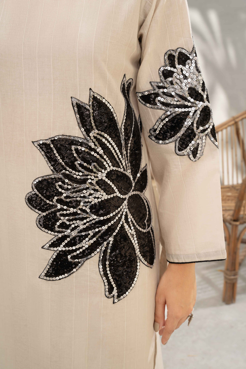Lavish (Ivory) Premium Fabric Pakistani Summer Dresses - Sahiba-clothing - 2