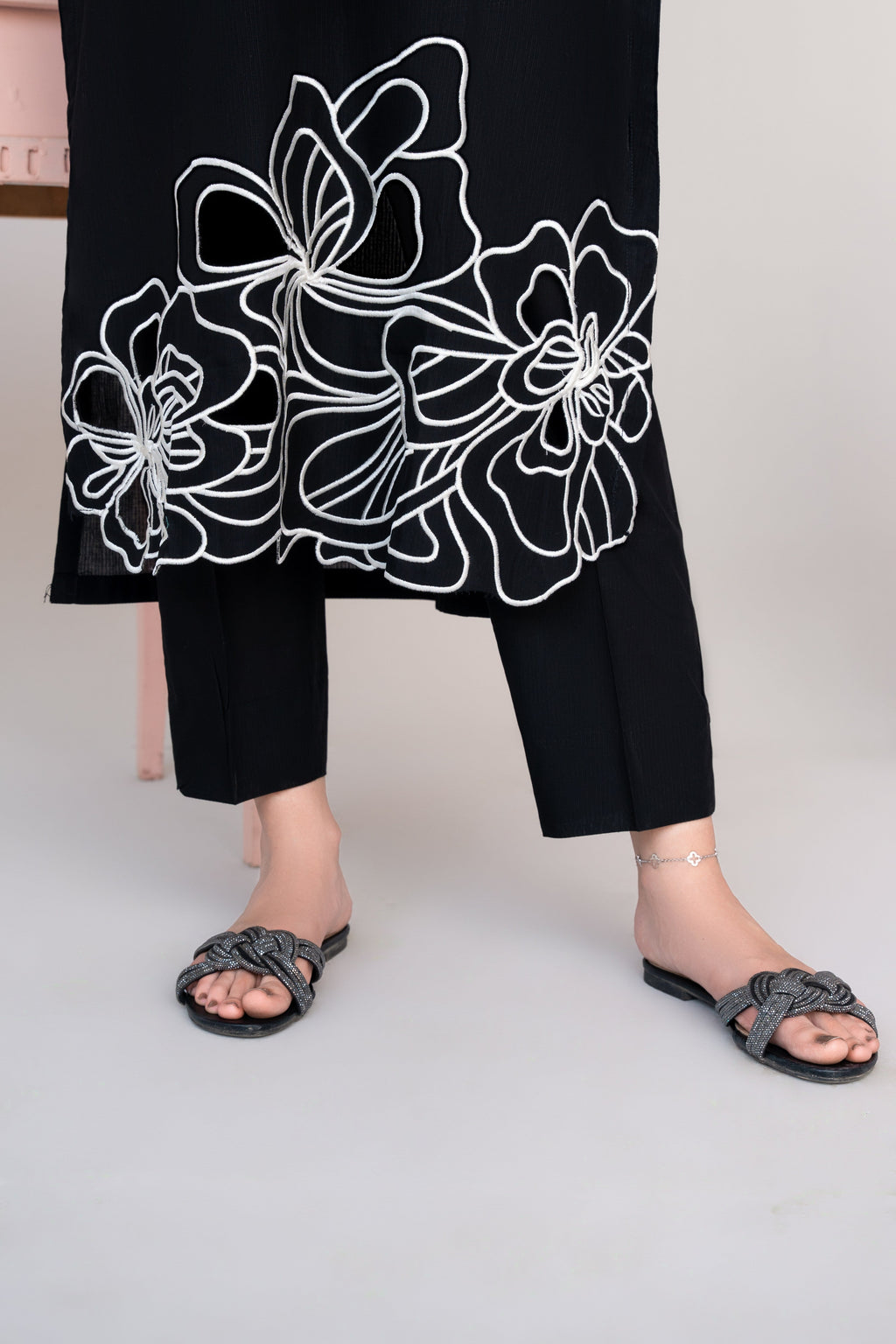 Sombrero (Black) Premium Fabric Pakistani Summer Dresses - Sahiba-clothing - 4