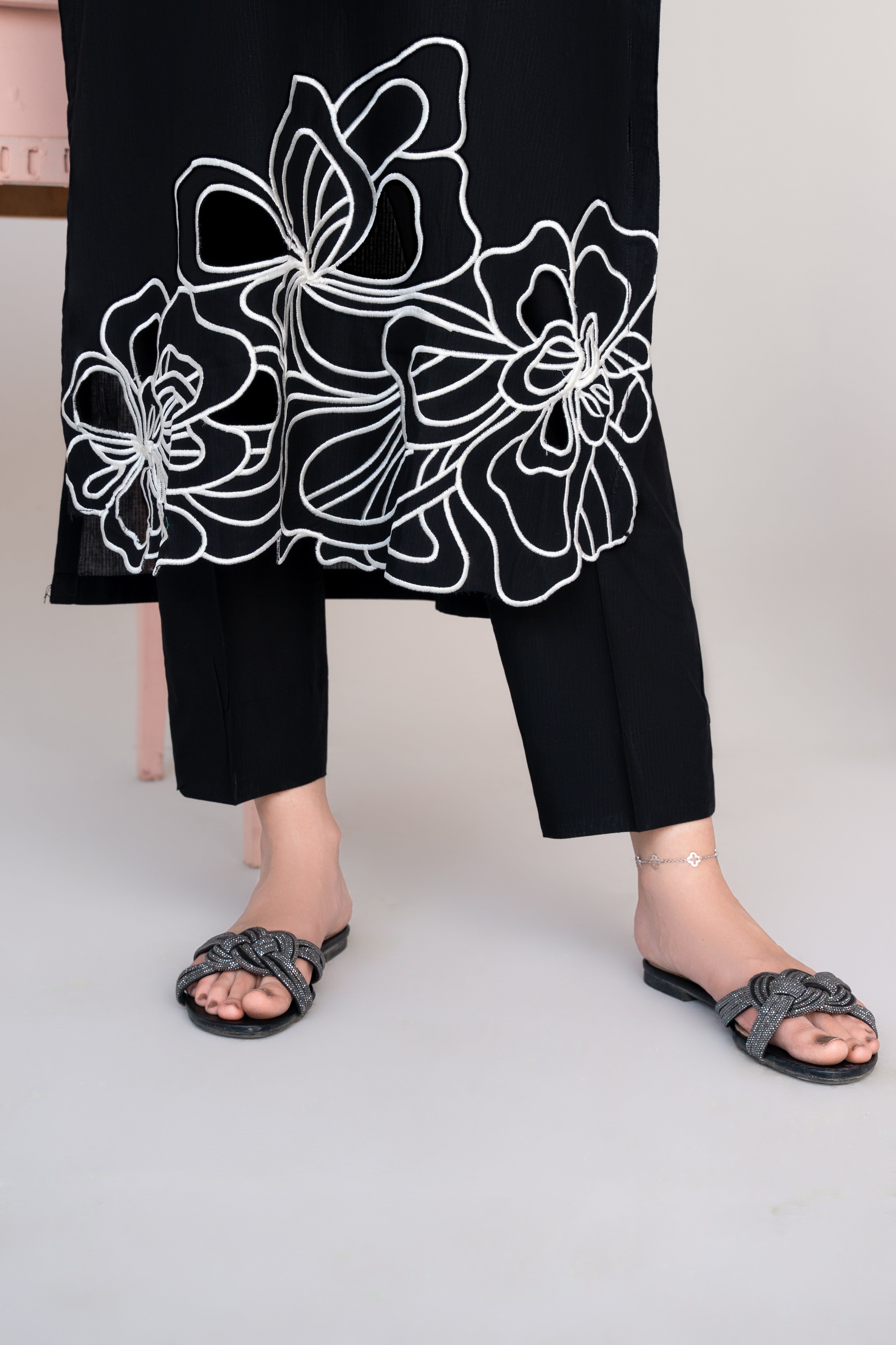 Sombrero (Black) Premium Fabric Pakistani Summer Dresses - Sahiba-clothing - 4
