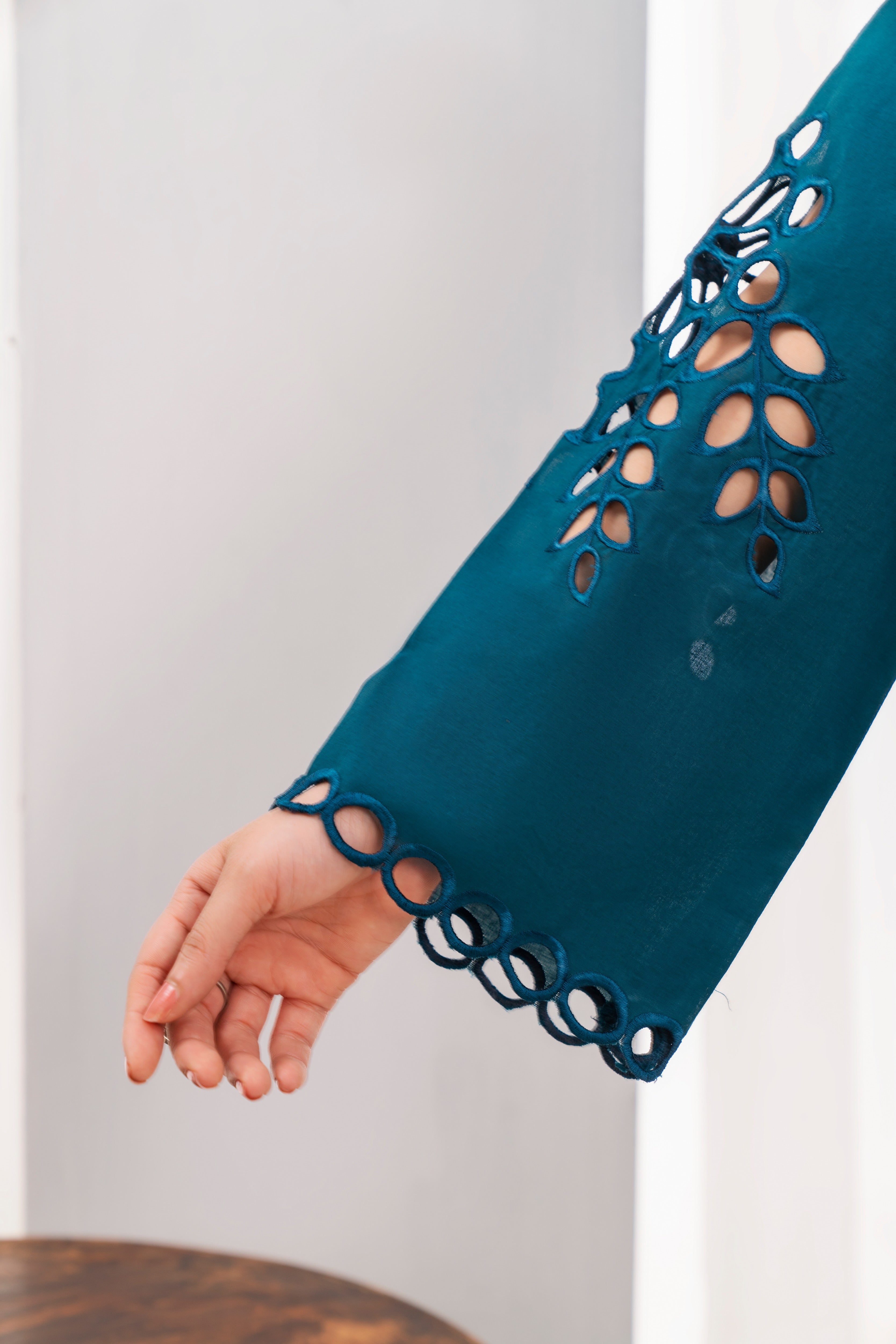 Taskeen - Blue Premium Fabric Pakistani Summer Dresses - Sahiba-clothing - 5