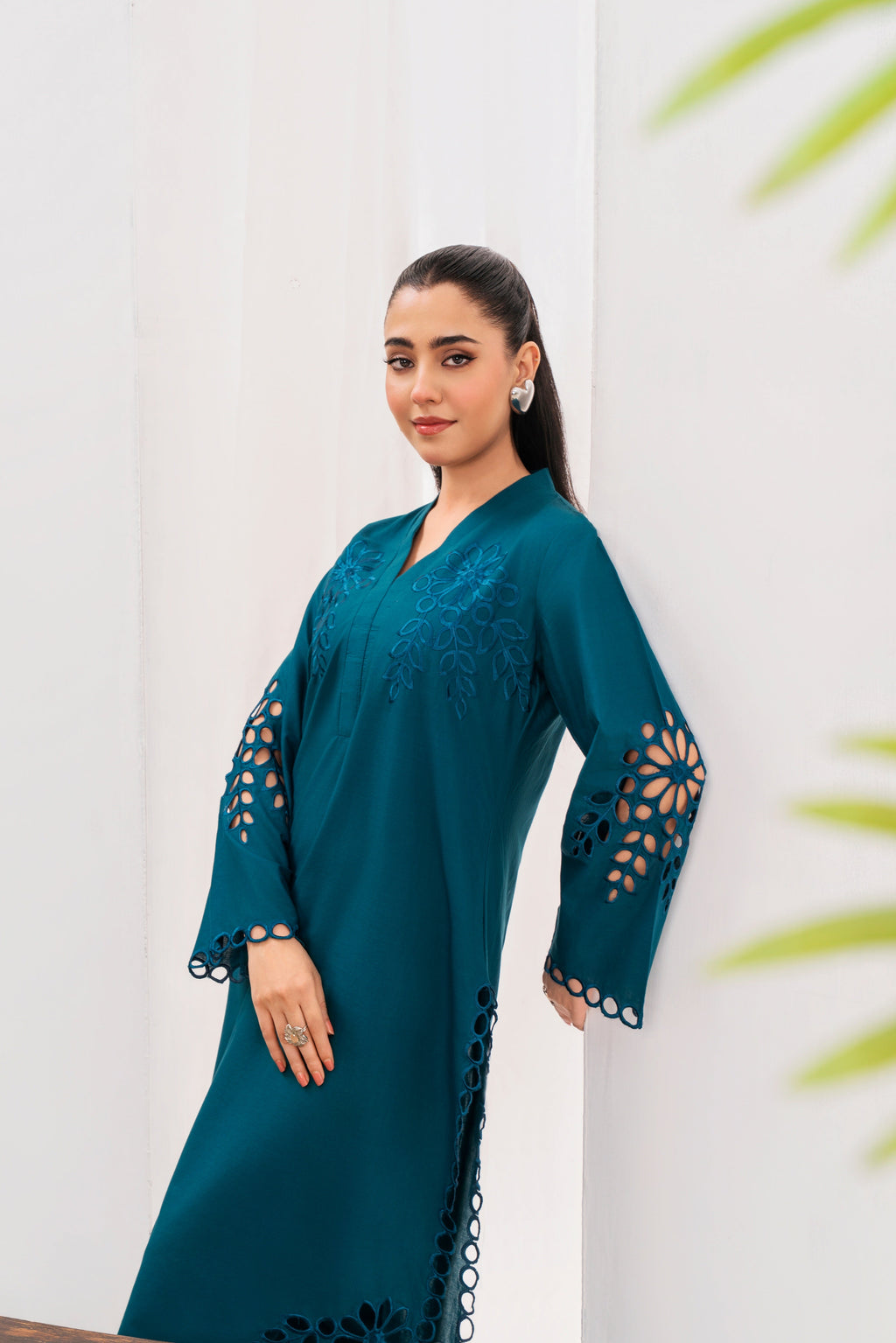 Taskeen - Blue Premium Fabric Pakistani Summer Dresses - Sahiba-clothing - 3