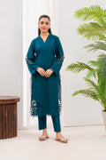 Taskeen - Blue Premium Fabric Pakistani Summer Dresses - Sahiba-clothing - 1