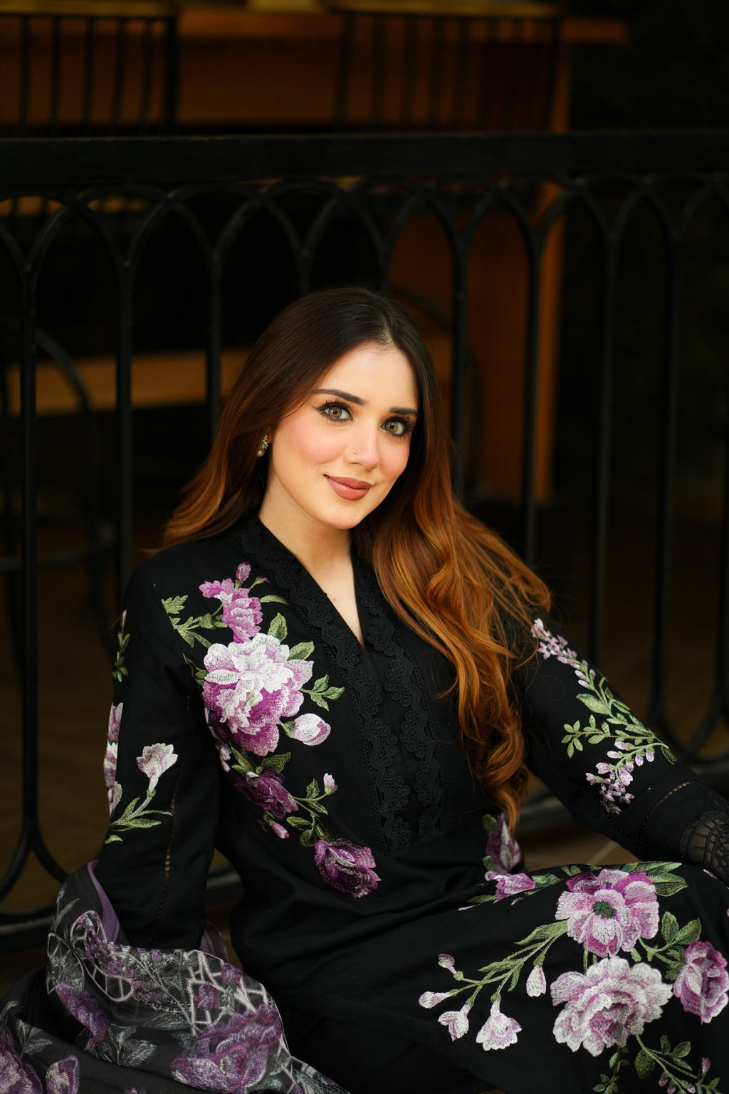 Rohini - Black Premium Fabric Pakistani Summer Dresses - Sahiba-clothing - 4