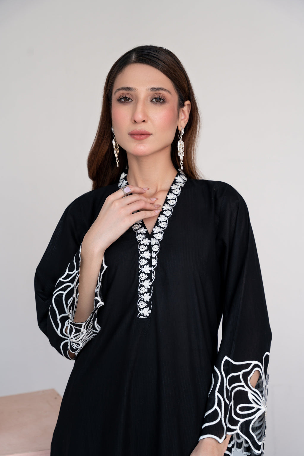 Sombrero (Black) Premium Fabric Pakistani Summer Dresses - Sahiba-clothing - 2
