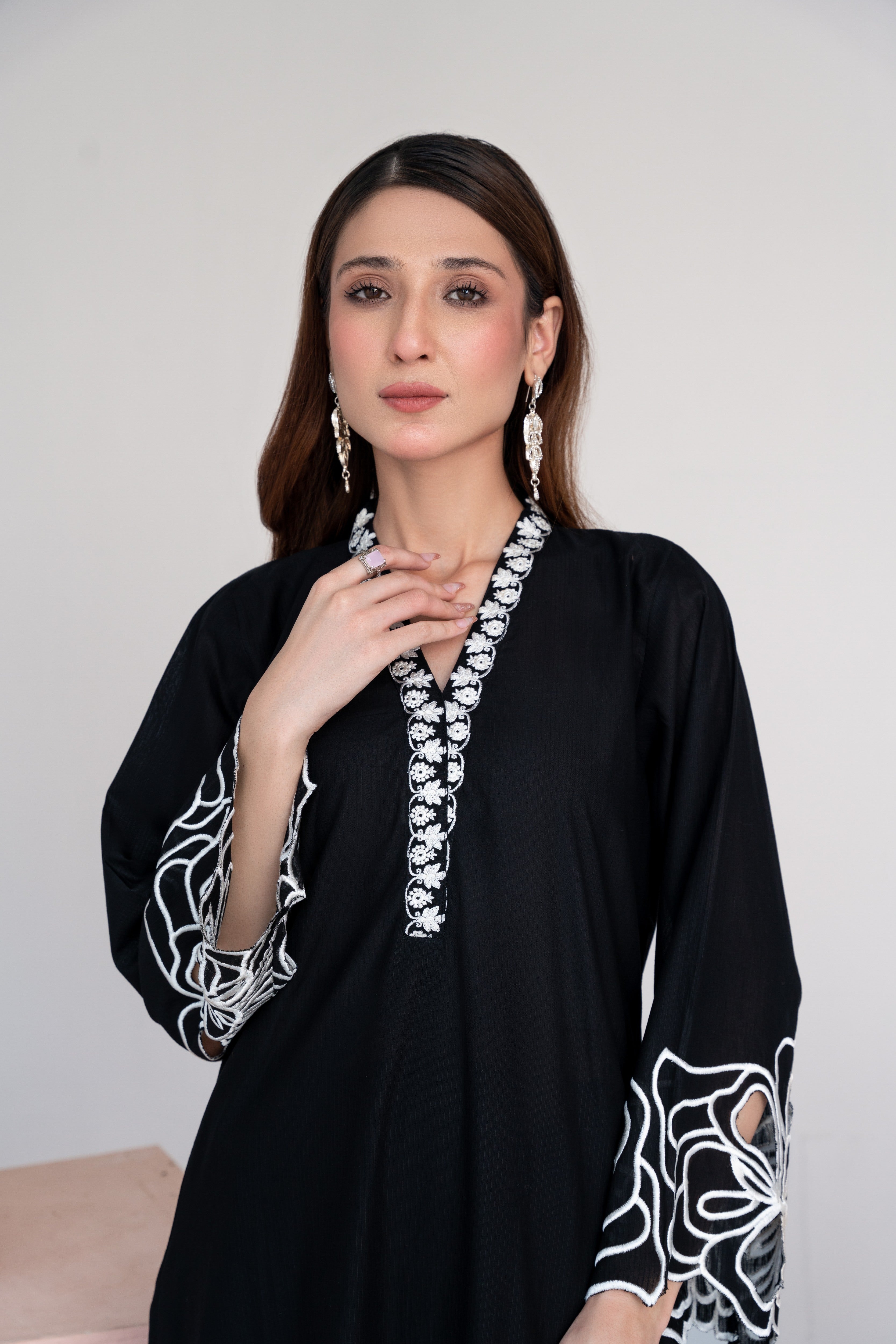 Sombrero (Black) Premium Fabric Pakistani Summer Dresses - Sahiba-clothing - 2