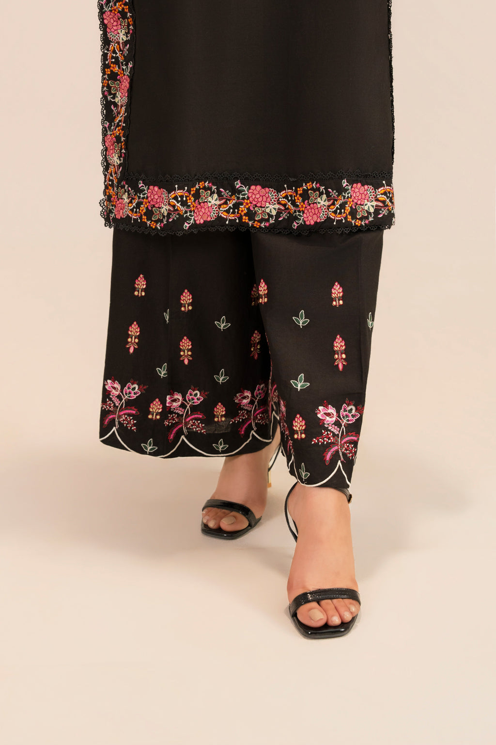 Huda Black Premium Fabric Pakistani Summer Dresses - Sahiba-clothing - 4