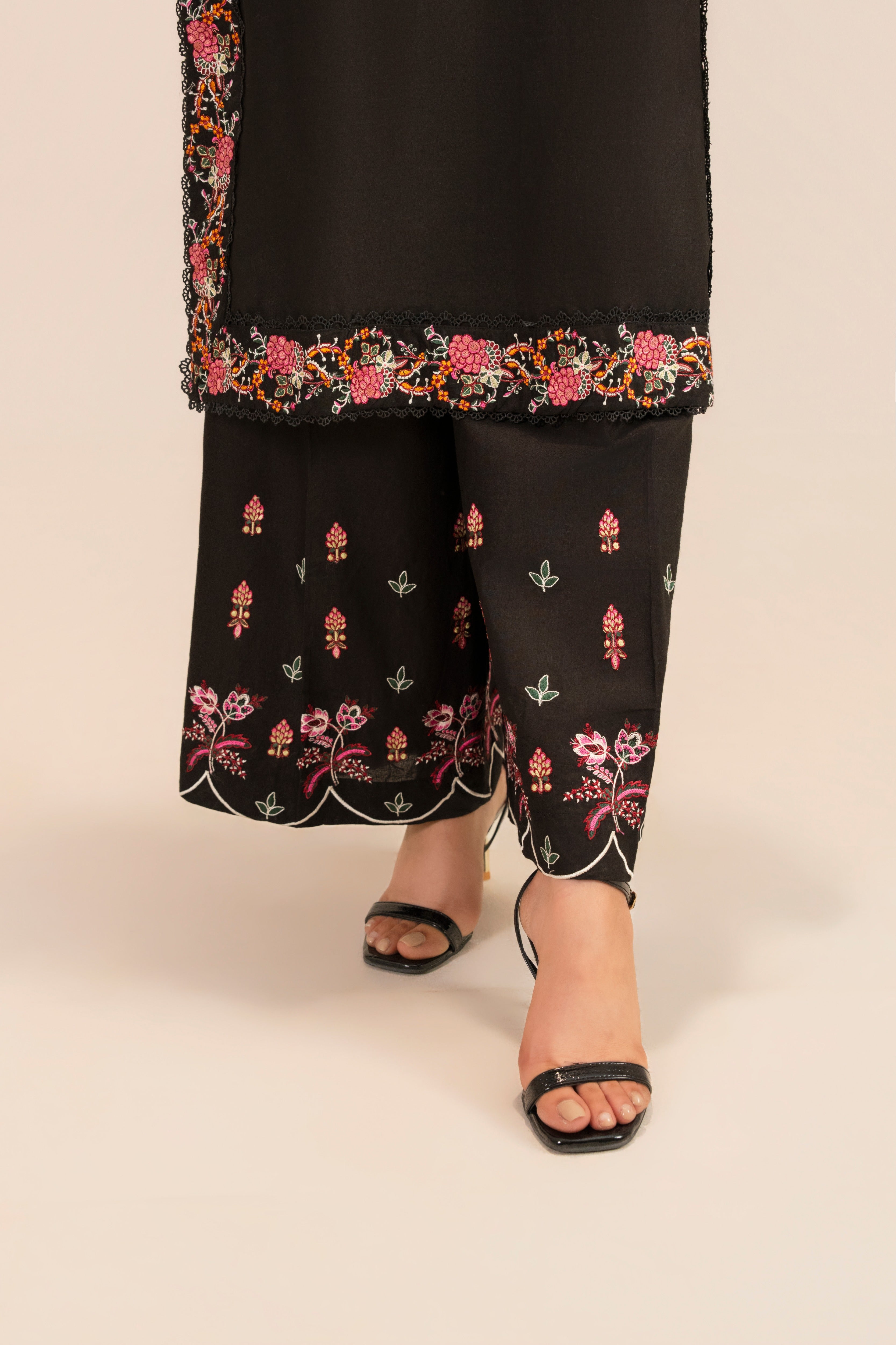 Huda Black Premium Fabric Pakistani Summer Dresses - Sahiba-clothing - 4