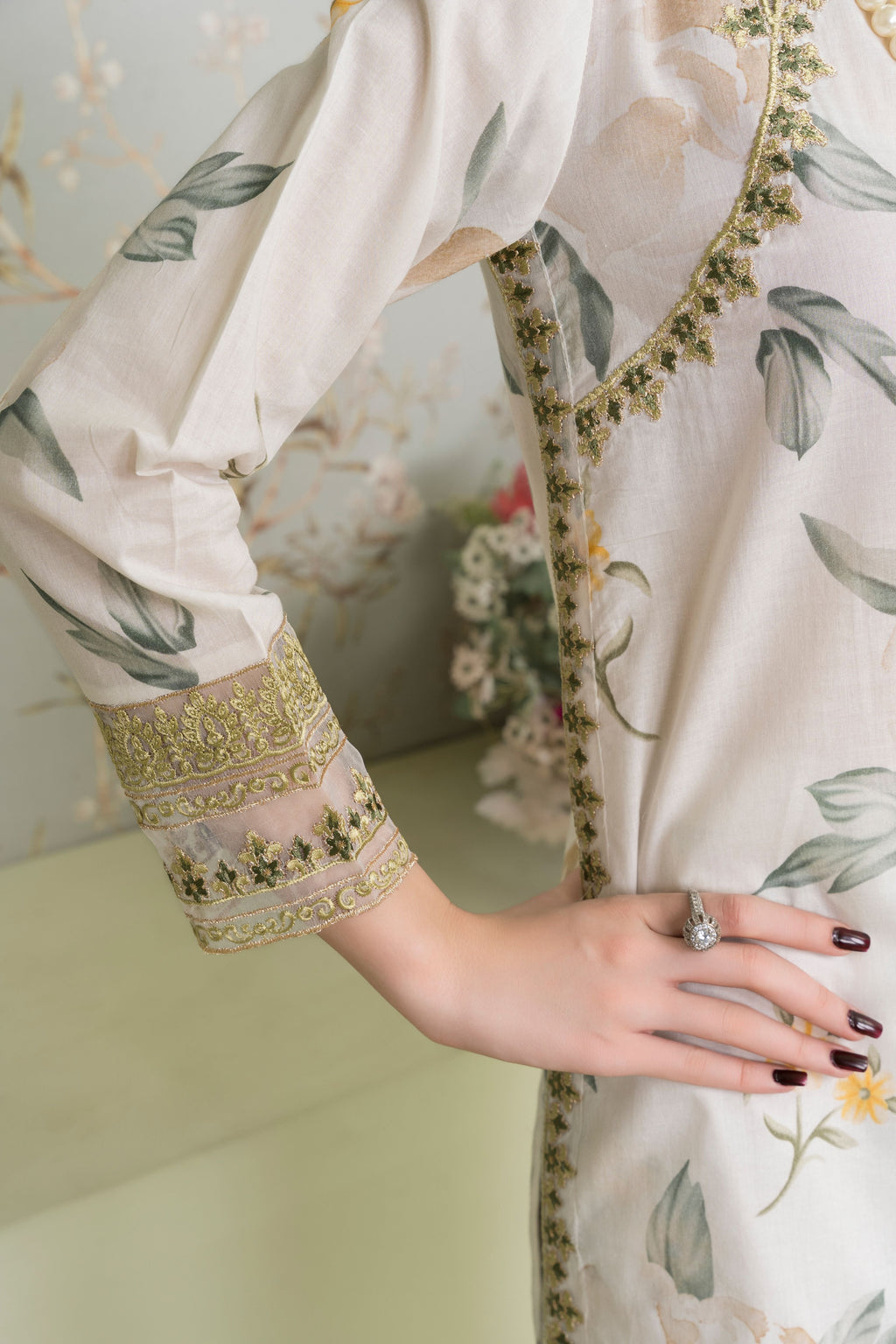 Serenade - White Premium Fabric Pakistani Summer Dresses - Sahiba-clothing - 6