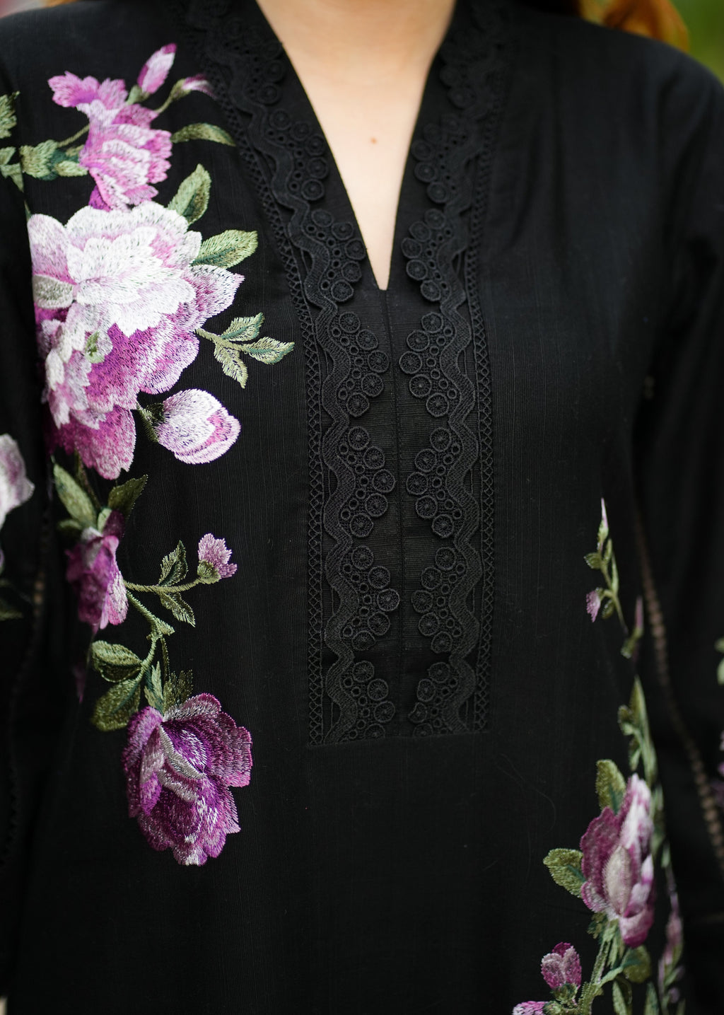 Rohini - Black Premium Fabric Pakistani Summer Dresses - Sahiba-clothing - 5
