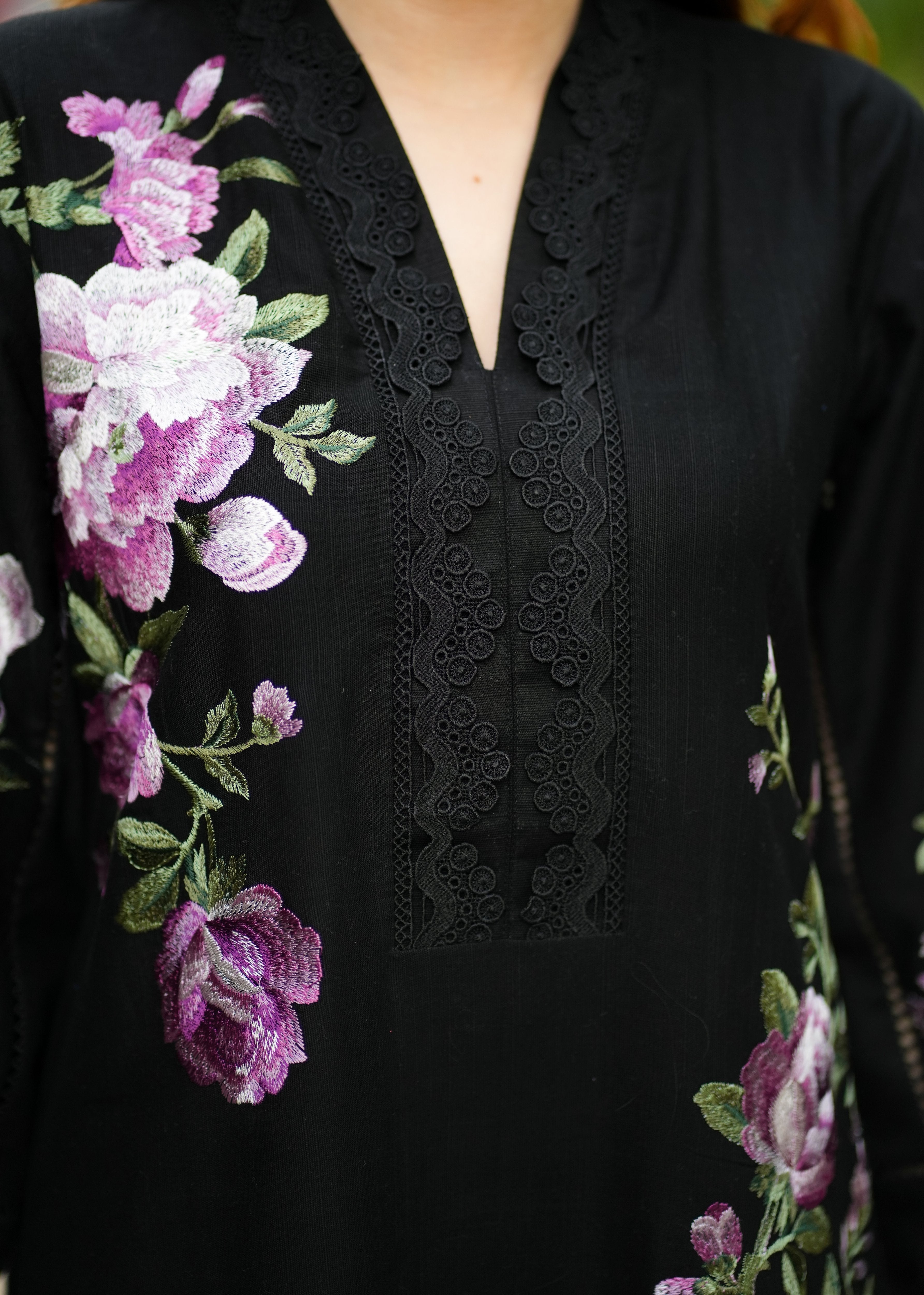 Rohini - Black Premium Fabric Pakistani Summer Dresses - Sahiba-clothing - 5