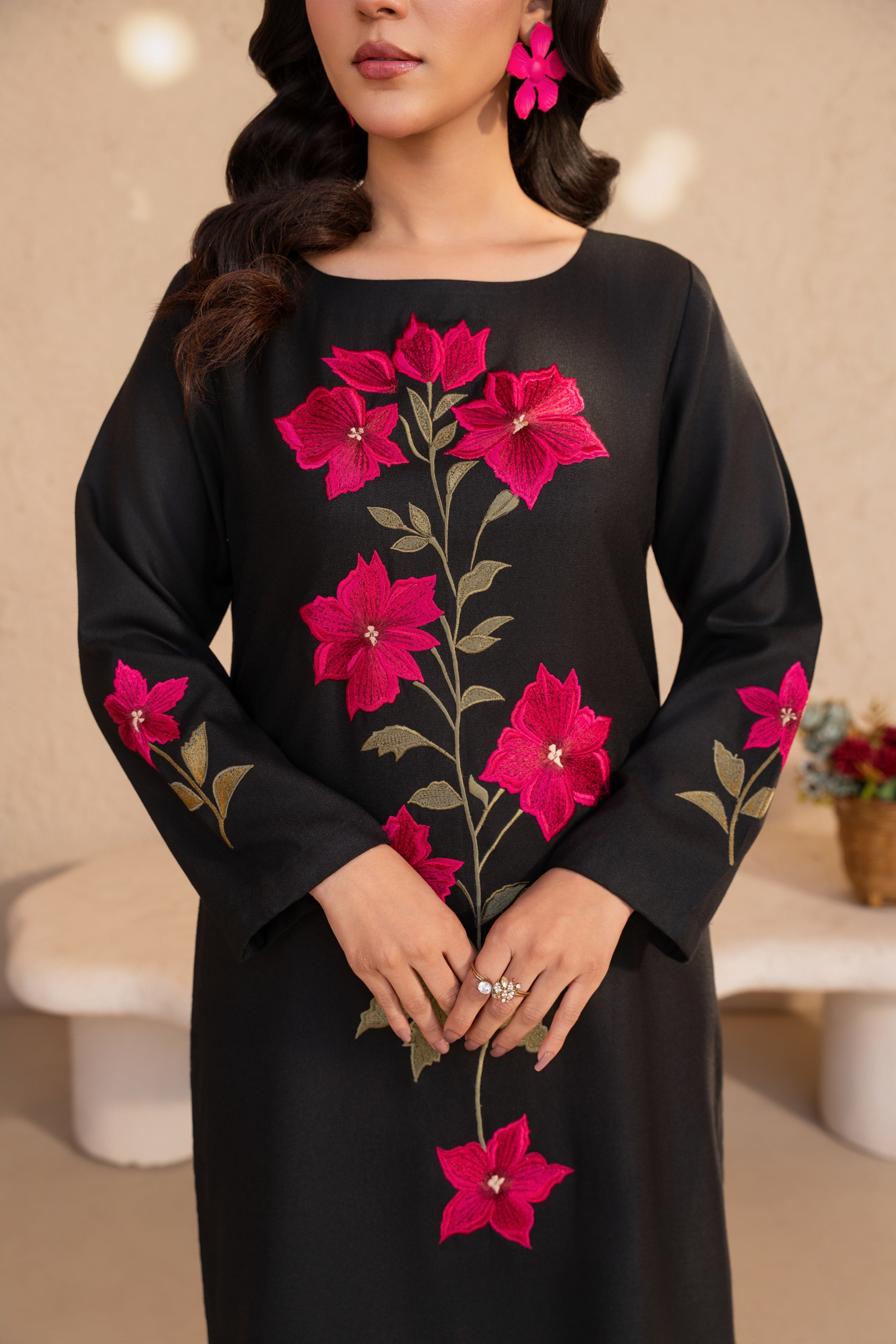 Nouria Premium Fabric Pakistani Winter Dresses - Sahiba-clothing - 2