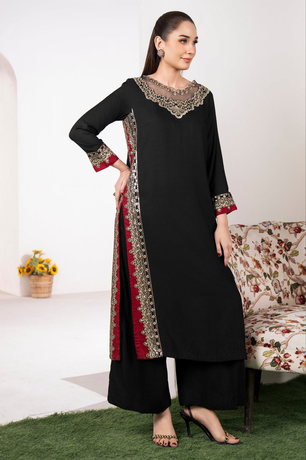 Mashal Lawn Lawn Pakistani Summer Dresses - Sahiba-clothing - 1
