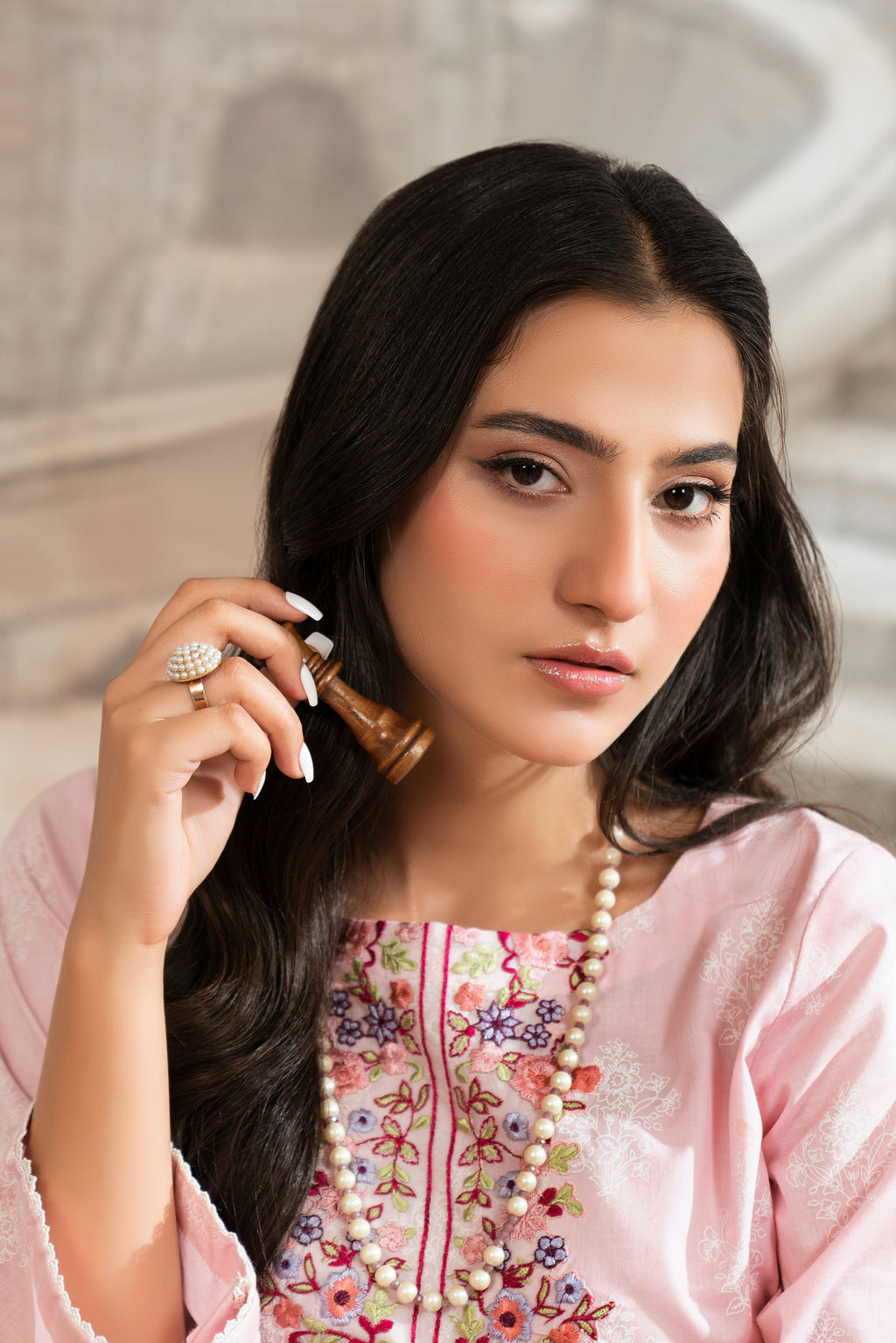 Baikal Pink Premium Fabric Pakistani Summer Dresses - Sahiba-clothing - 5