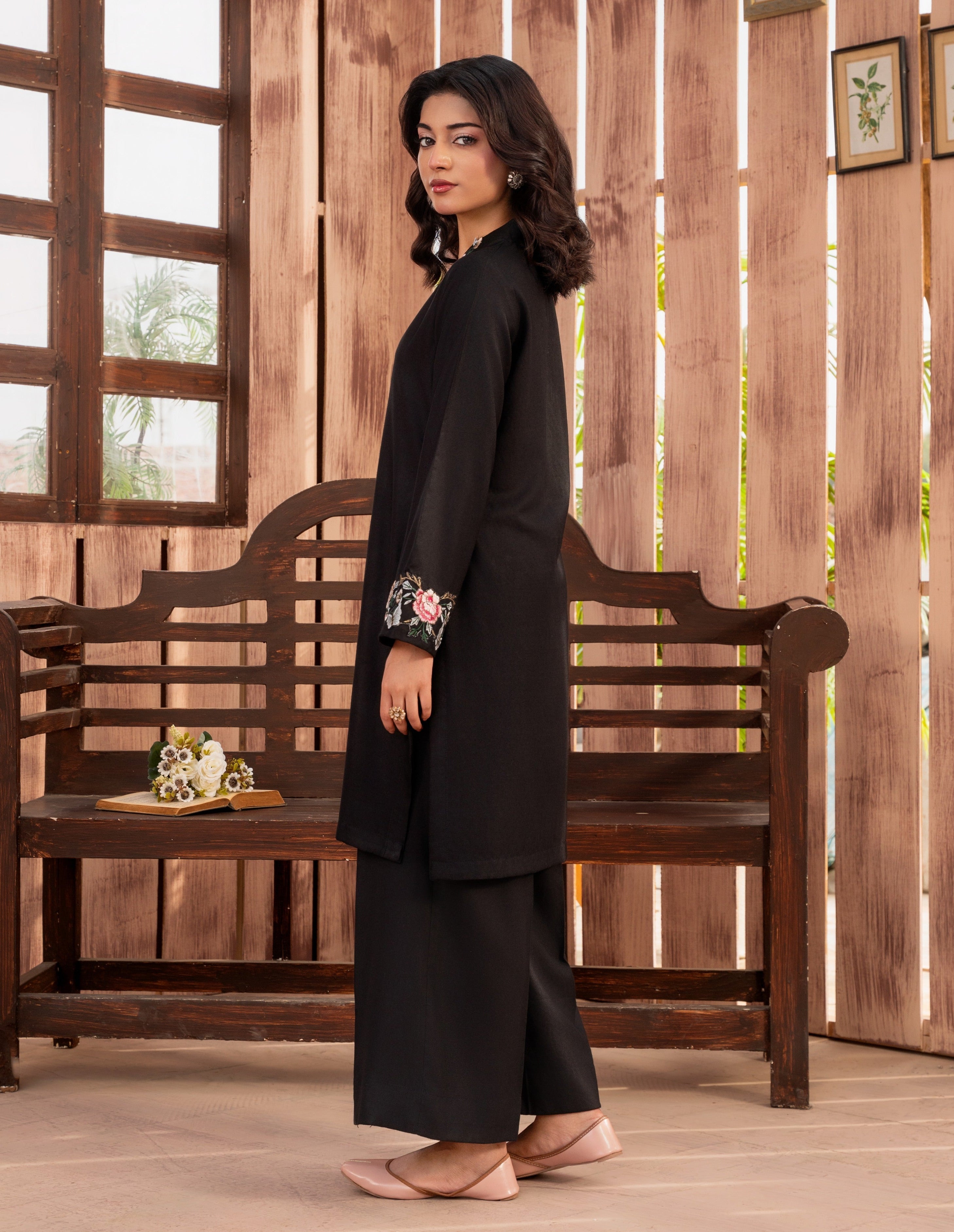 Wardah Black Premium Fabric Pakistani Winter Dresses - Sahiba-clothing - 6