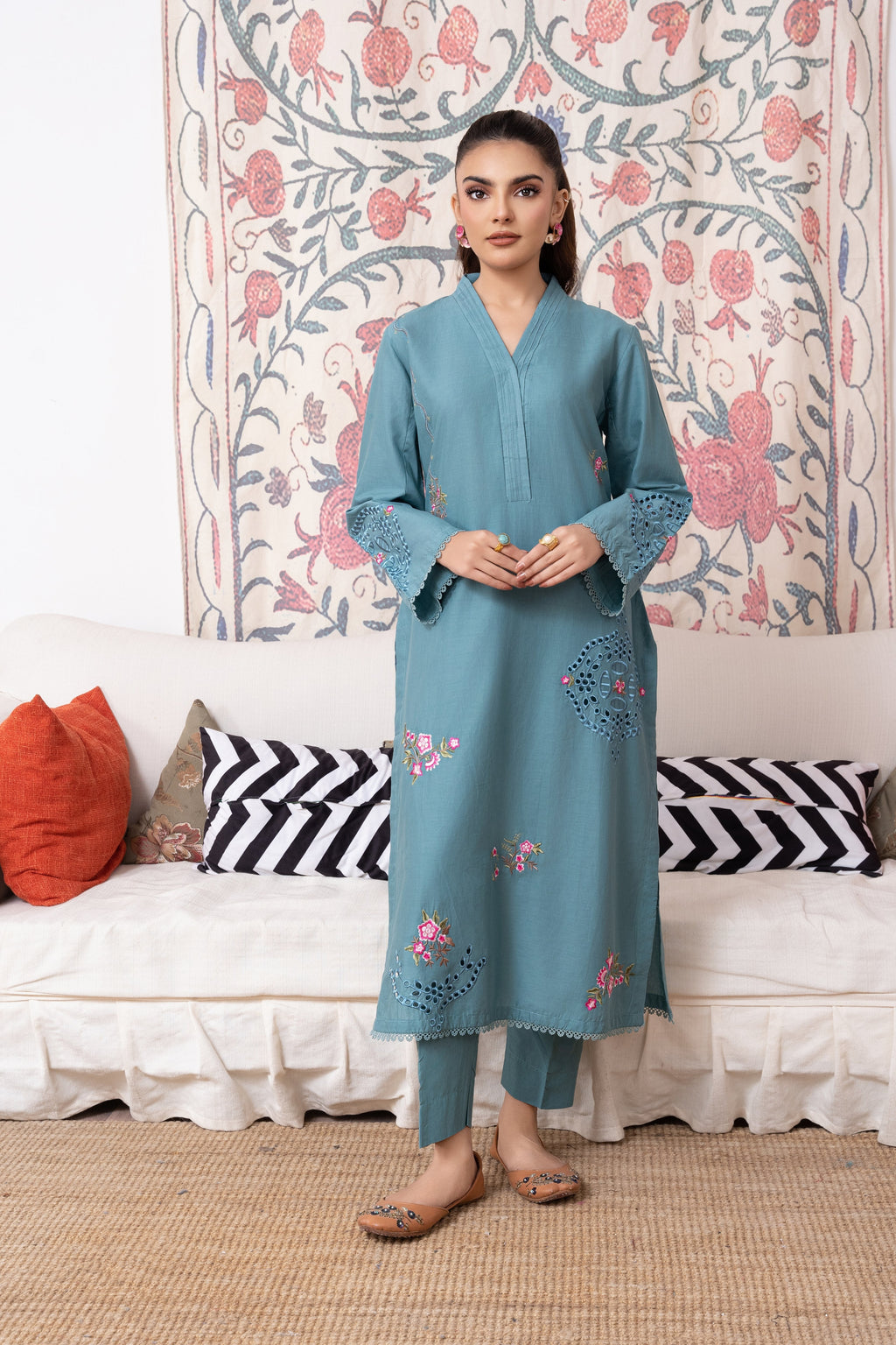 Wave Premium Fabric Pakistani Summer Dresses - Sahiba-clothing - 1